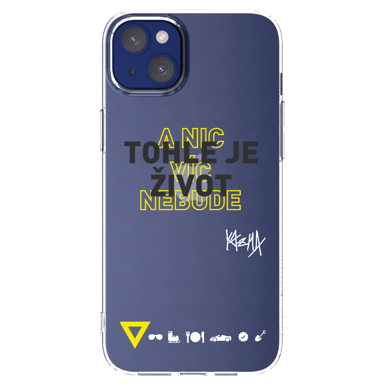 Picasee silikonový průhledný obal pro Apple iPhone 14 Plus - Kazma - TOHLE JE ŽIVOT A NIC VÍC NEBUDE