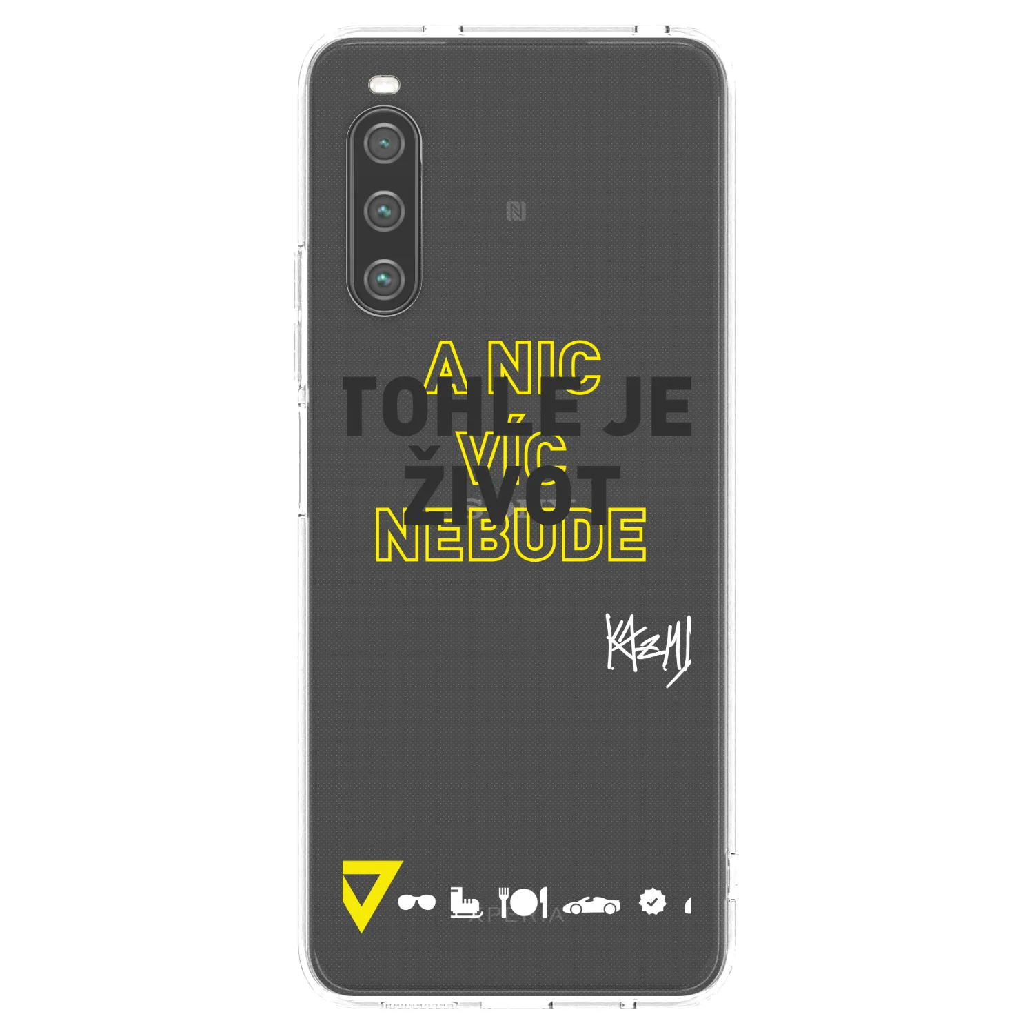 Picasee silikonový průhledný obal pro Sony Xperia 10 IV 5G - Kazma - TOHLE JE ŽIVOT A NIC VÍC NEBUDE
