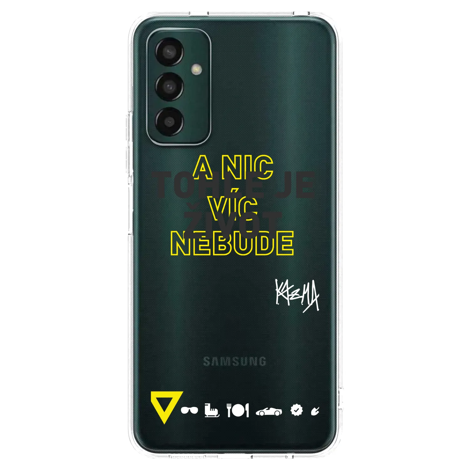 Picasee silikonový průhledný obal pro Samsung Galaxy M13 M135F - Kazma - TOHLE JE ŽIVOT A NIC VÍC NEBUDE