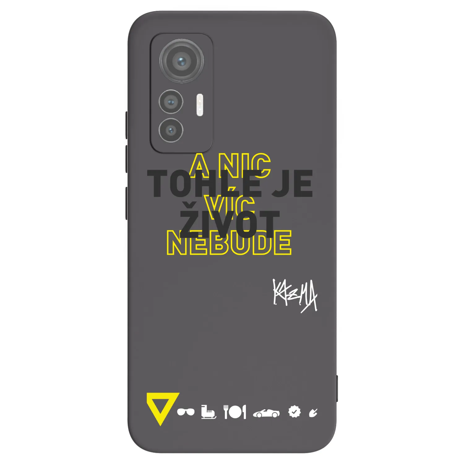 Picasee silikonový černý obal pro Xiaomi 12 Lite - Kazma - TOHLE JE ŽIVOT A NIC VÍC NEBUDE