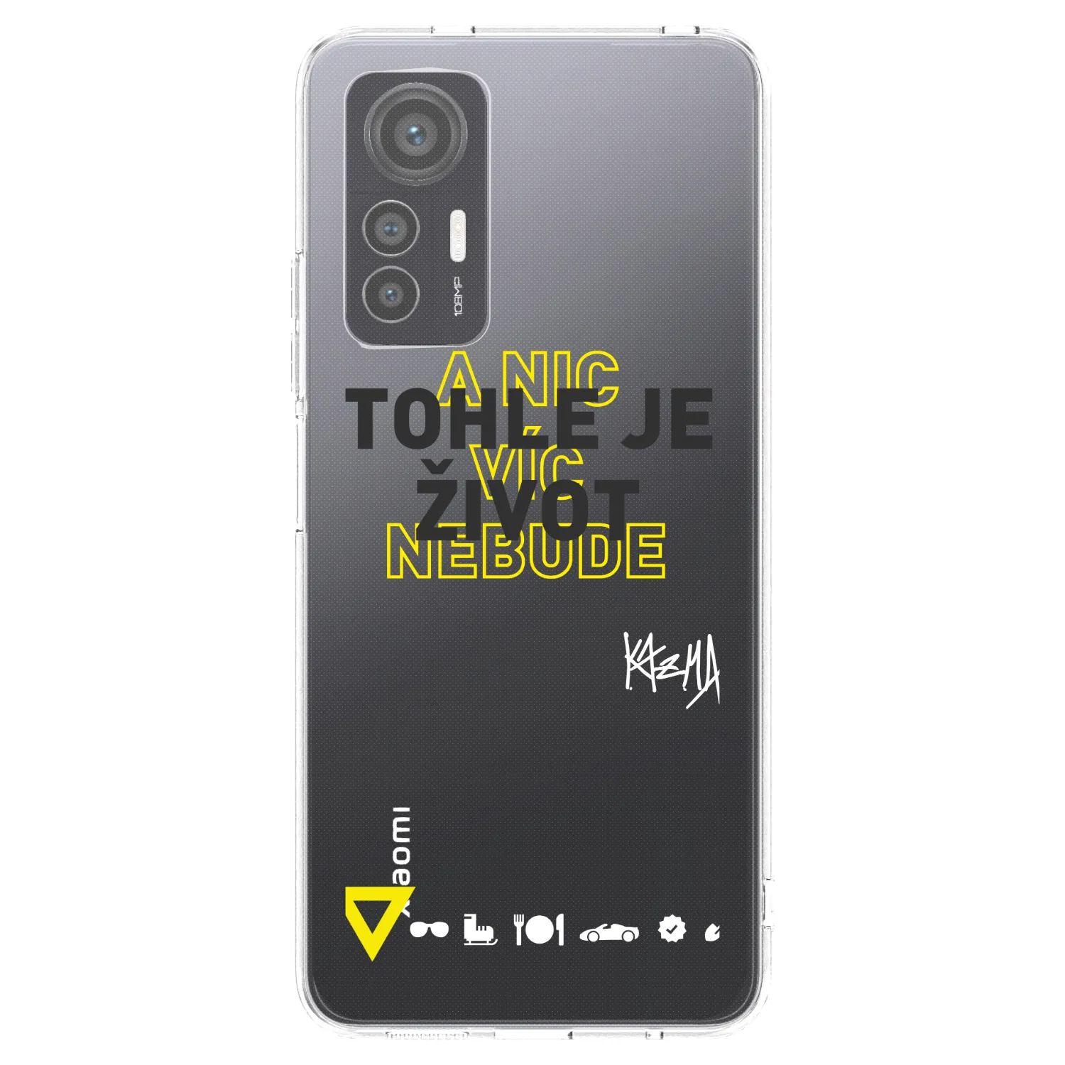 Picasee silikonový průhledný obal pro Xiaomi 12 Lite - Kazma - TOHLE JE ŽIVOT A NIC VÍC NEBUDE