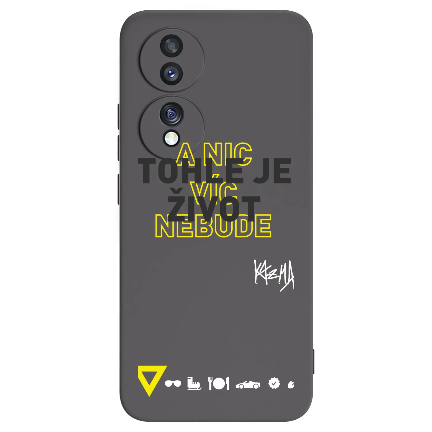 Picasee silikonový černý obal pro Honor 70 - Kazma - TOHLE JE ŽIVOT A NIC VÍC NEBUDE