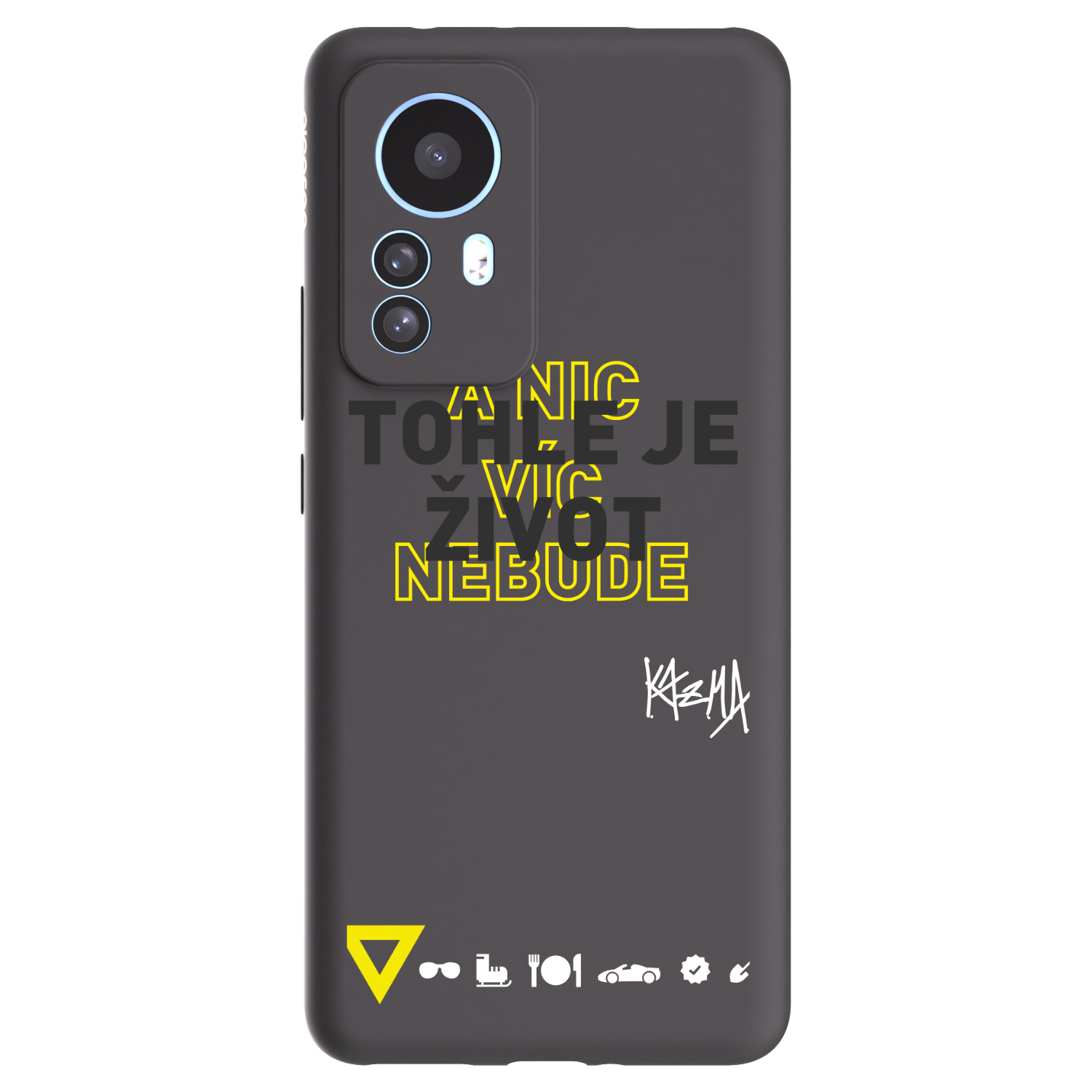 Picasee silikonový černý obal pro Xiaomi 12T - Kazma - TOHLE JE ŽIVOT A NIC VÍC NEBUDE