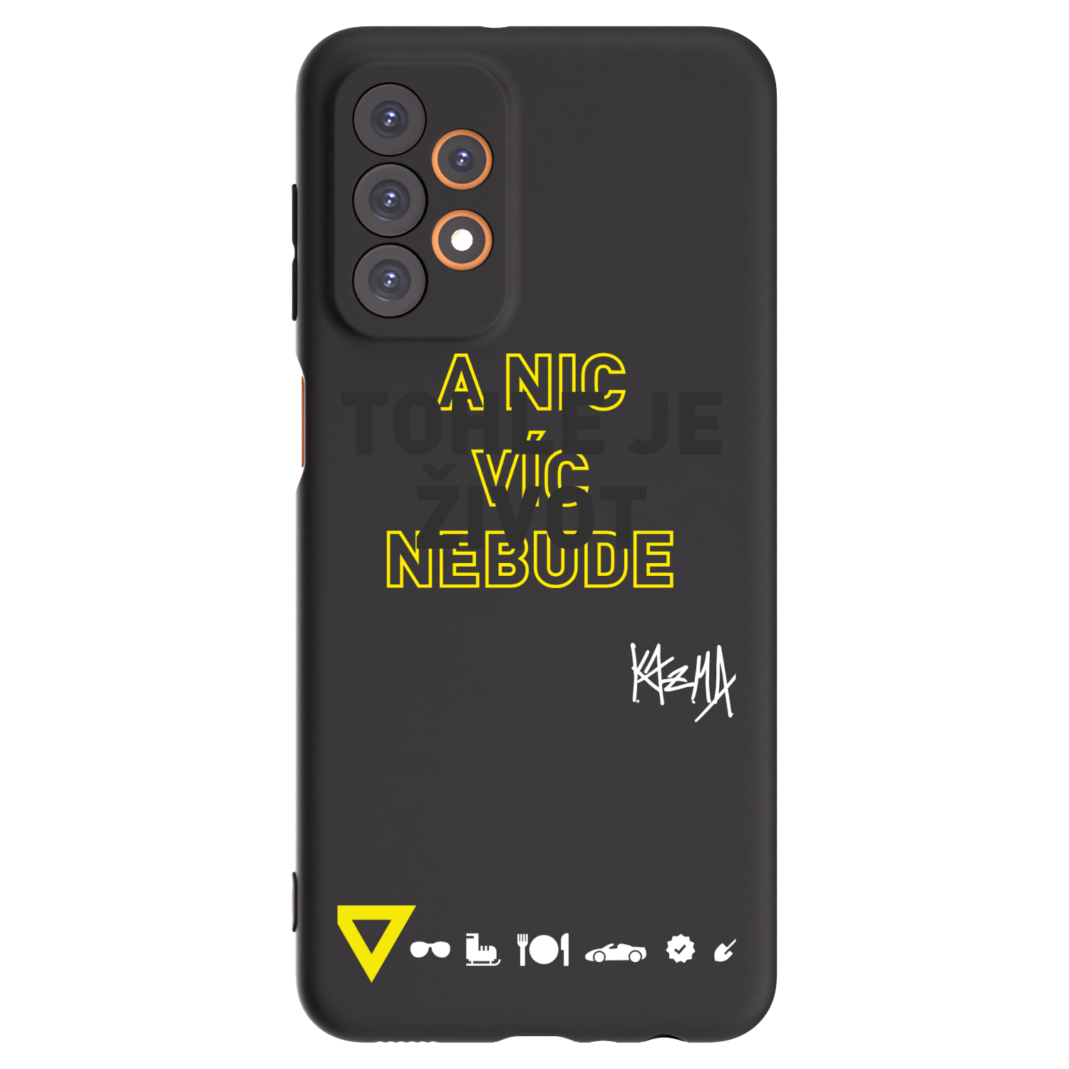 Picasee silikonový černý obal pro Samsung Galaxy A23 A235F 4G - Kazma - TOHLE JE ŽIVOT A NIC VÍC NEBUDE