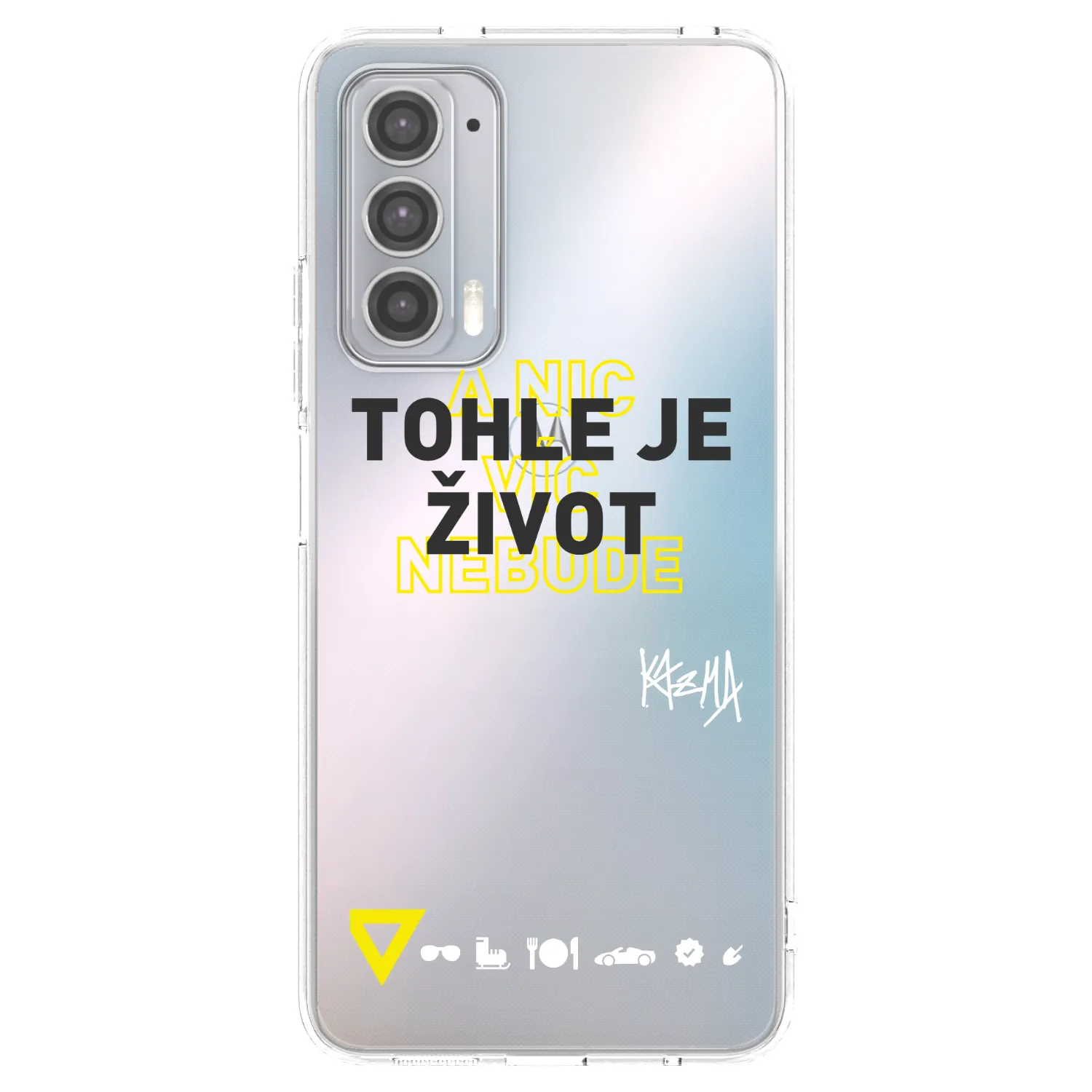 Picasee silikonový průhledný obal pro Motorola Edge 20 - Kazma - TOHLE JE ŽIVOT A NIC VÍC NEBUDE