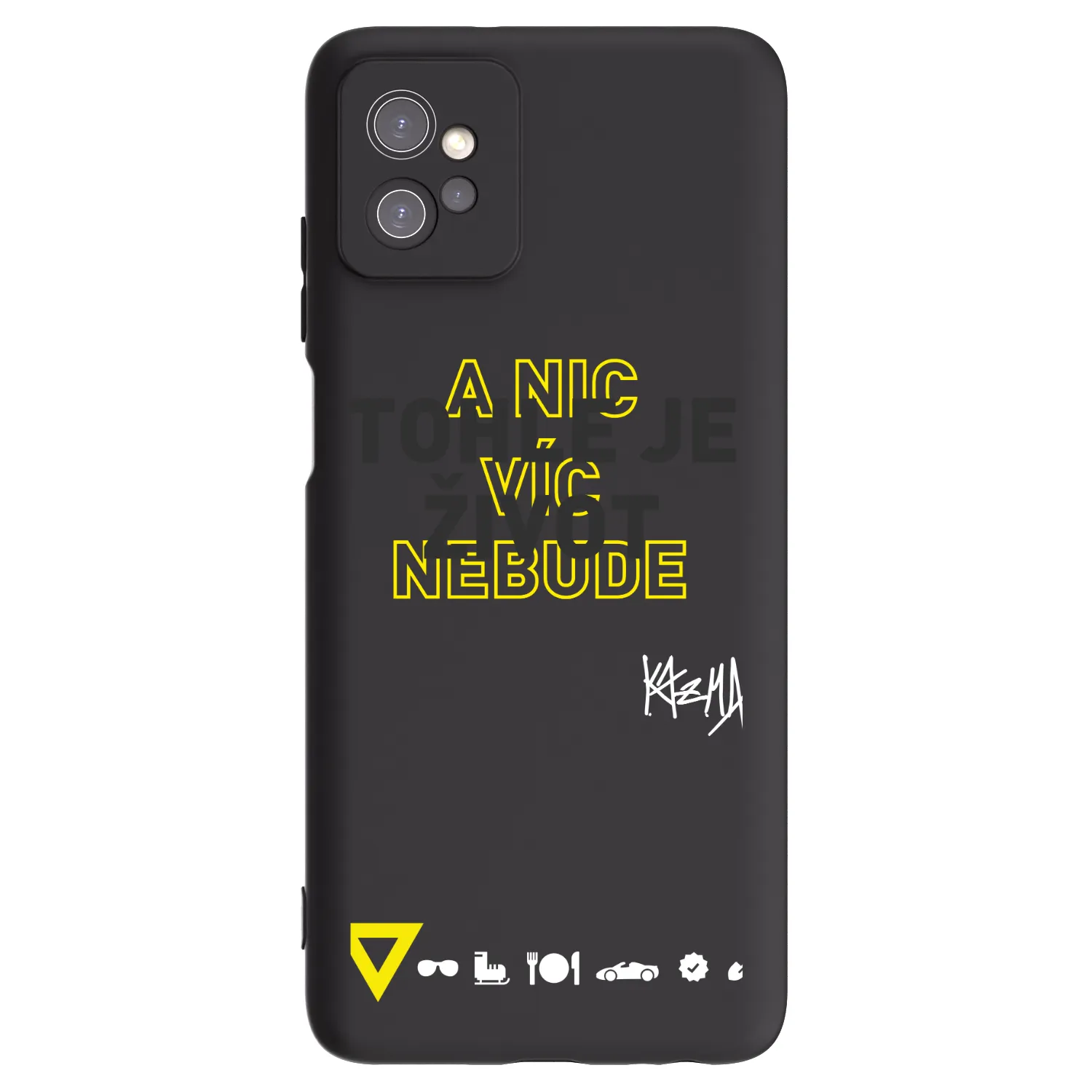 Picasee silikonový černý obal pro Motorola Moto G32 - Kazma - TOHLE JE ŽIVOT A NIC VÍC NEBUDE