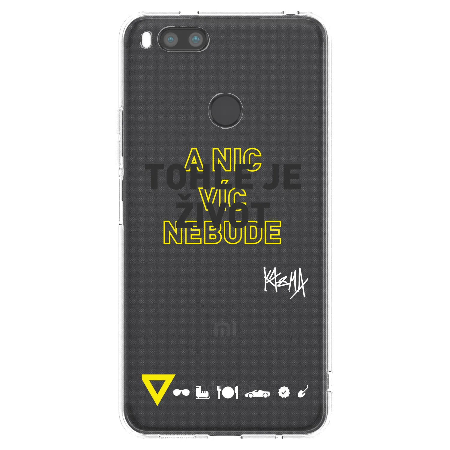 Picasee silikonový průhledný obal pro Xiaomi Redmi A1 - Kazma - TOHLE JE ŽIVOT A NIC VÍC NEBUDE