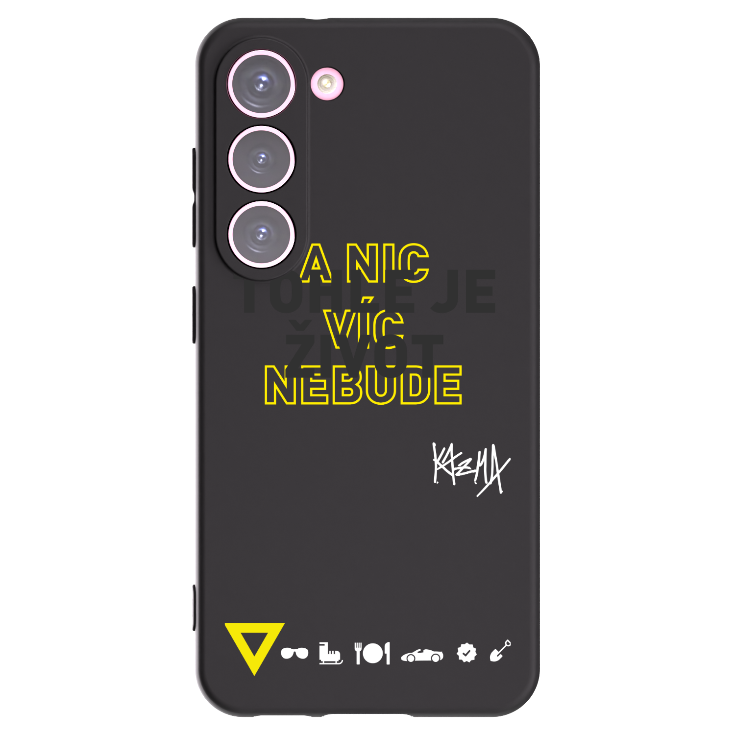 Picasee silikonový černý obal pro Samsung Galaxy S23 5G - Kazma - TOHLE JE ŽIVOT A NIC VÍC NEBUDE