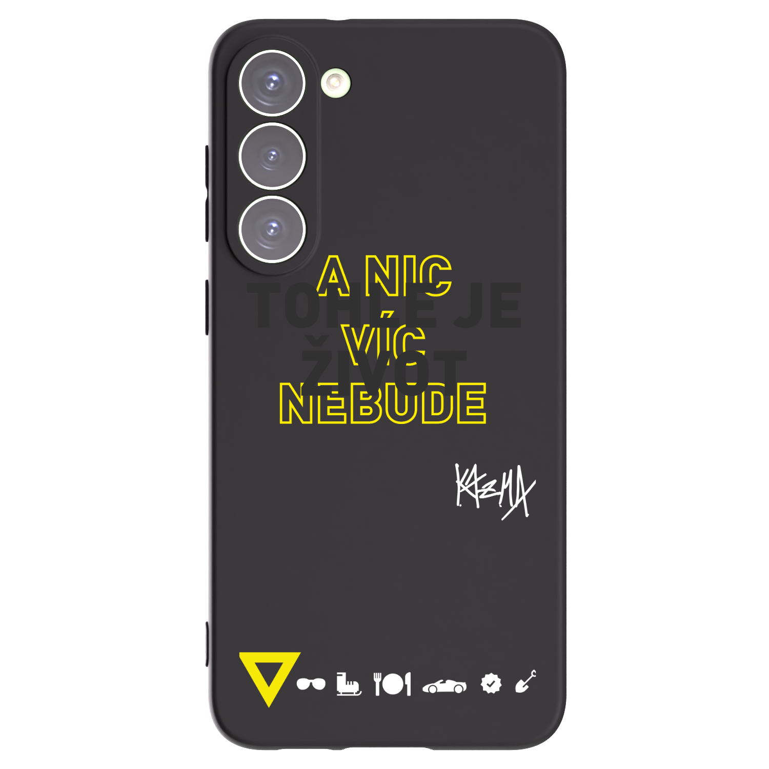 Picasee silikonový černý obal pro Samsung Galaxy S23+ 5G - Kazma - TOHLE JE ŽIVOT A NIC VÍC NEBUDE