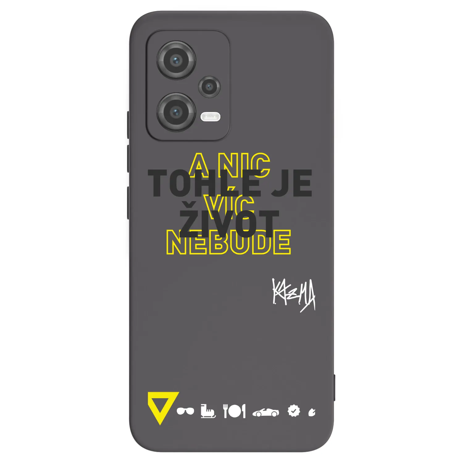 Picasee silikonový černý obal pro Xiaomi Poco X5 - Kazma - TOHLE JE ŽIVOT A NIC VÍC NEBUDE
