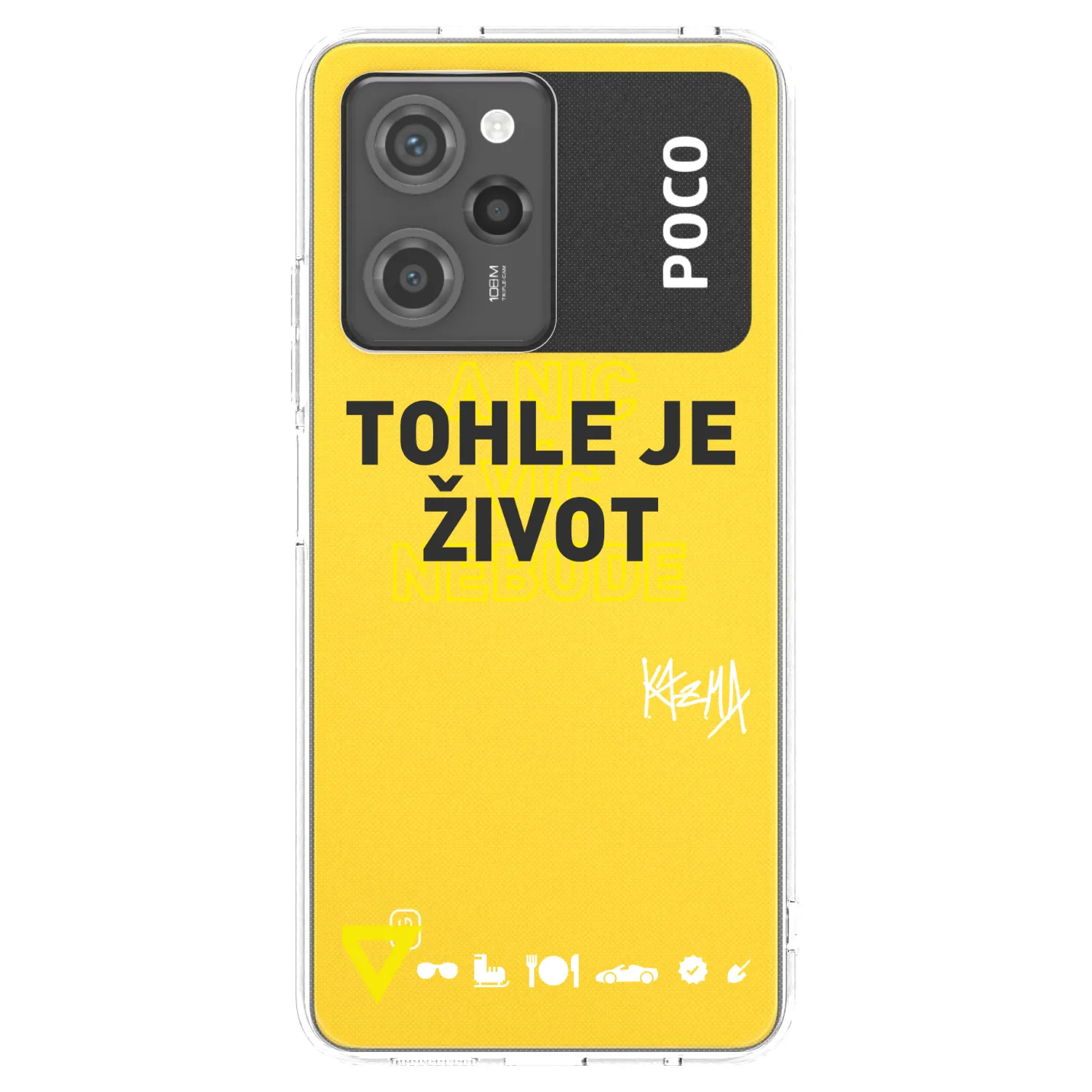 Picasee silikonový černý obal pro Xiaomi Poco X5 Pro - Kazma - TOHLE JE ŽIVOT A NIC VÍC NEBUDE