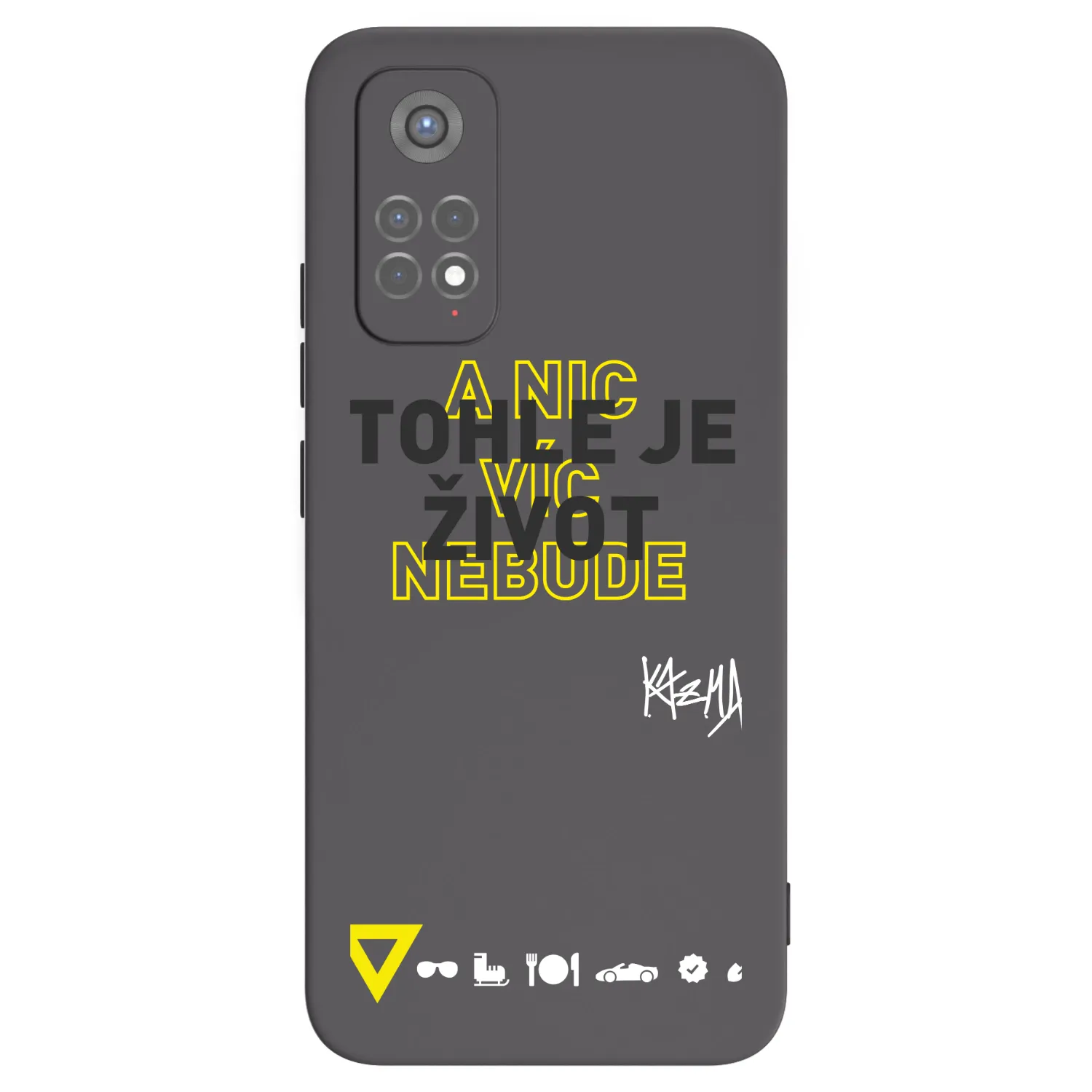 Picasee silikonový černý obal pro Xiaomi Redmi Note 11S 5G - Kazma - TOHLE JE ŽIVOT A NIC VÍC NEBUDE