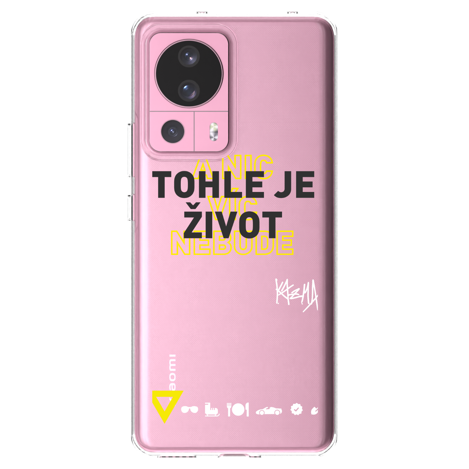 Picasee silikonový průhledný obal pro Xiaomi 13 Lite - Kazma - TOHLE JE ŽIVOT A NIC VÍC NEBUDE