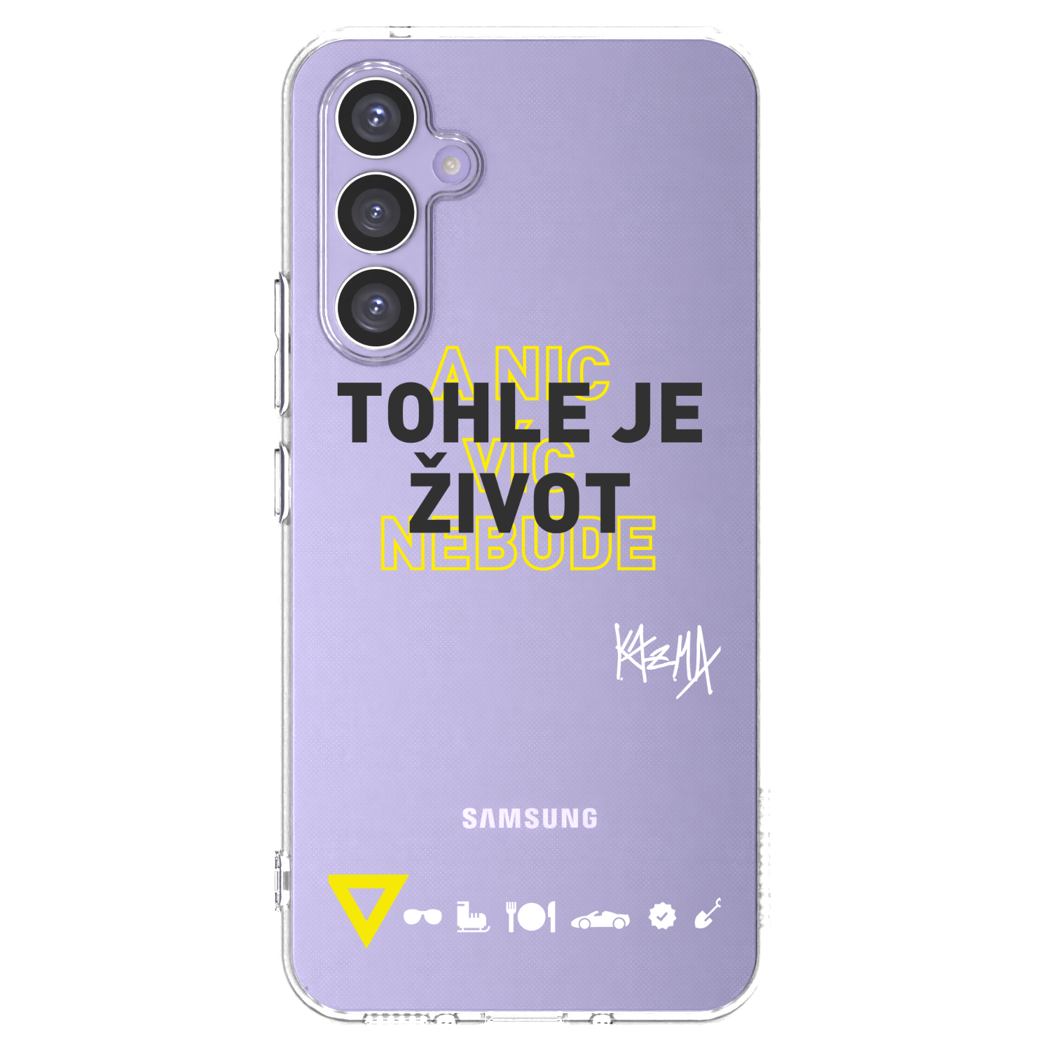 Picasee silikonový průhledný obal pro Samsung Galaxy A54 5G A546B - Kazma - TOHLE JE ŽIVOT A NIC VÍC NEBUDE