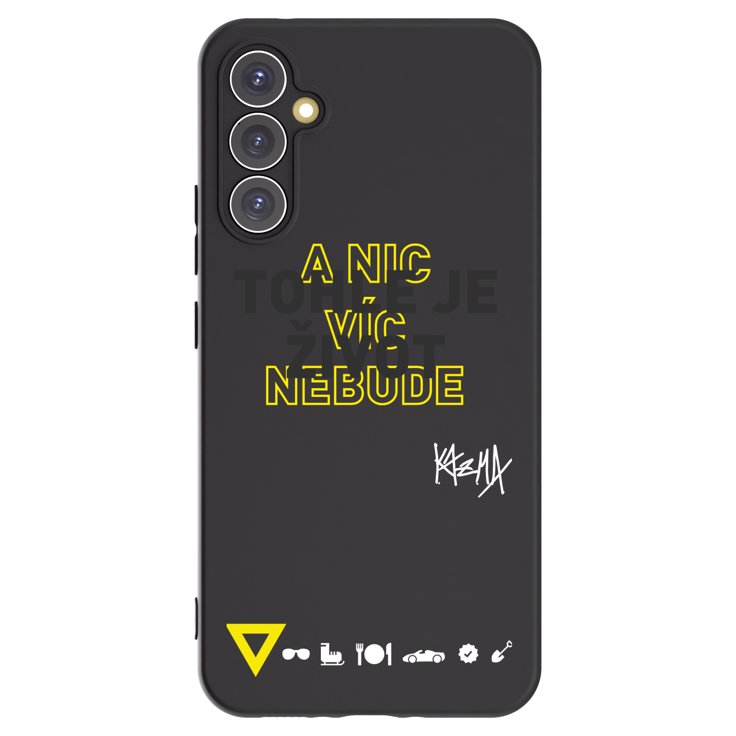 Picasee silikonový černý obal pro Samsung Galaxy A34 5G A346B - Kazma - TOHLE JE ŽIVOT A NIC VÍC NEBUDE