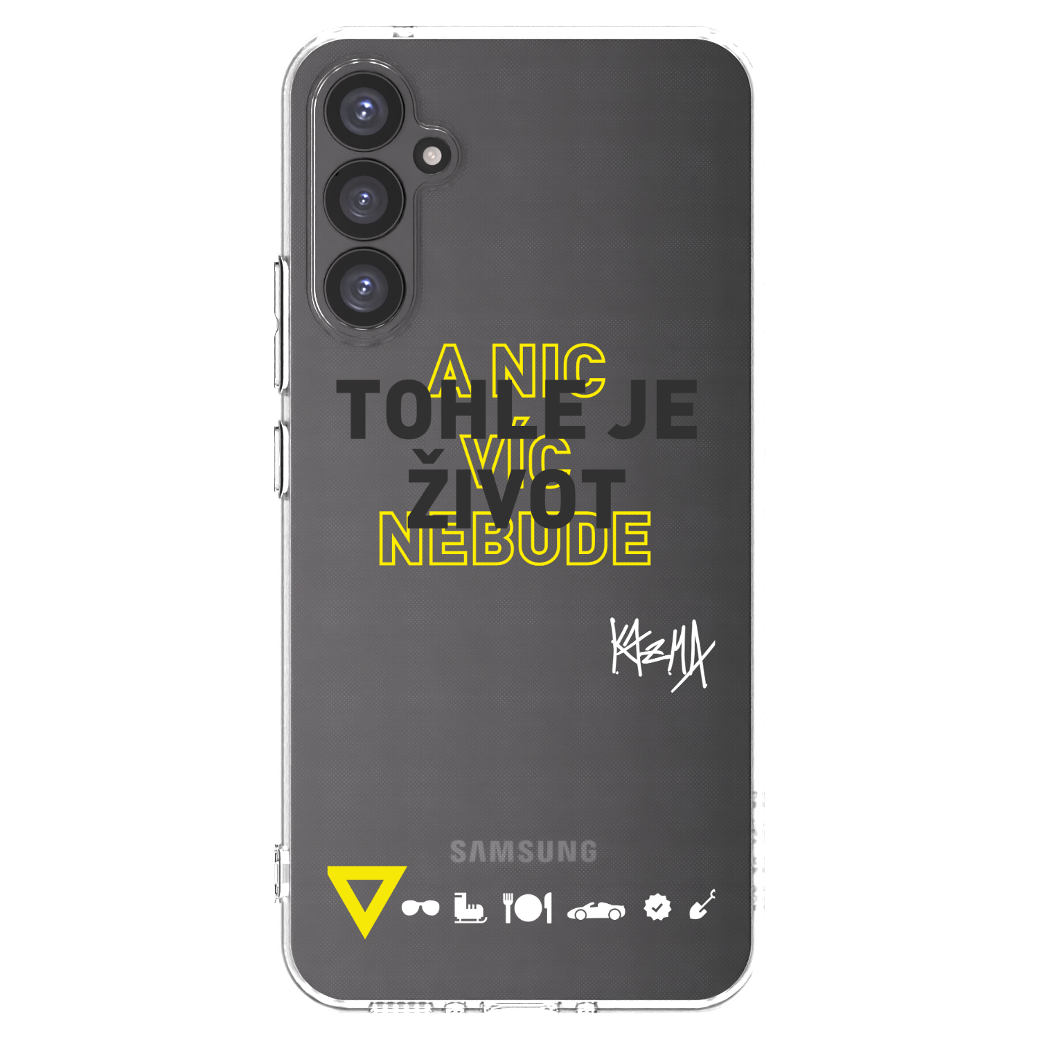Picasee silikonový průhledný obal pro Samsung Galaxy A34 5G A346B - Kazma - TOHLE JE ŽIVOT A NIC VÍC NEBUDE