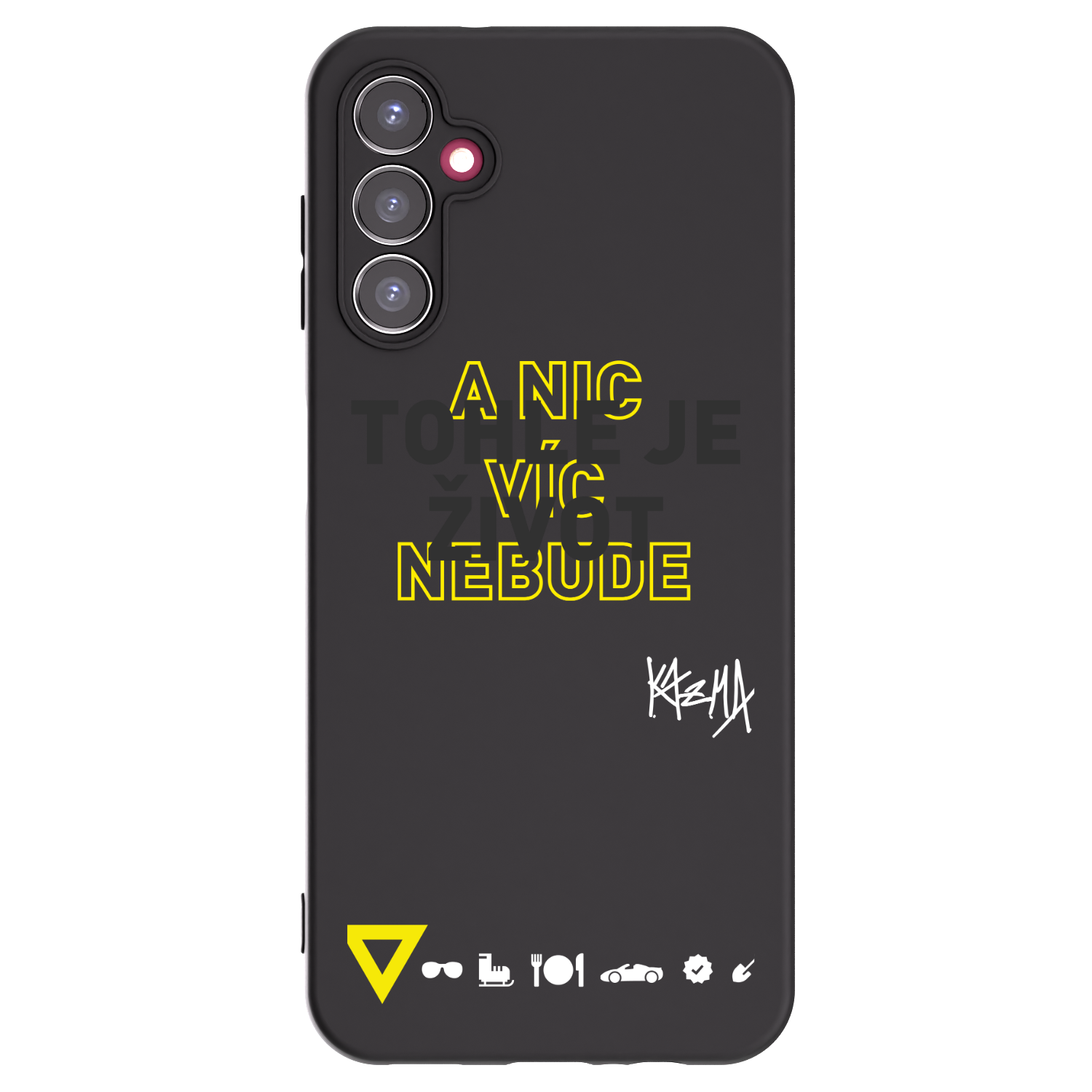 Picasee silikonový černý obal pro Samsung Galaxy A14 5G A146P - Kazma - TOHLE JE ŽIVOT A NIC VÍC NEBUDE