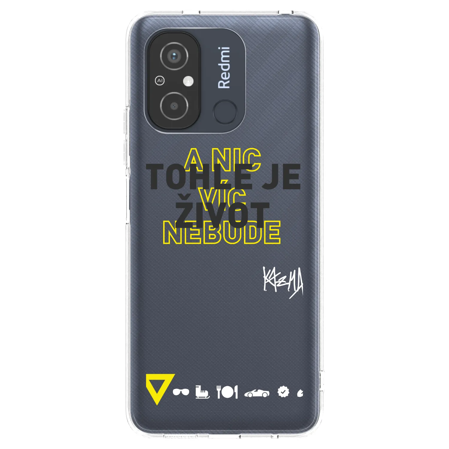 Picasee silikonový průhledný obal pro Xiaomi Redmi 12C - Kazma - TOHLE JE ŽIVOT A NIC VÍC NEBUDE