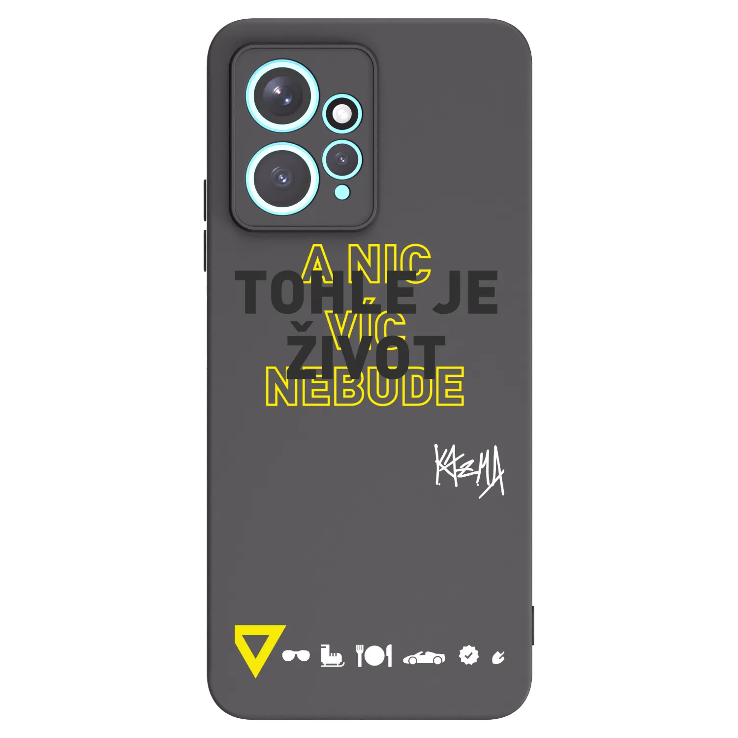 Picasee silikonový černý obal pro Xiaomi Redmi Note 12 4G - Kazma - TOHLE JE ŽIVOT A NIC VÍC NEBUDE