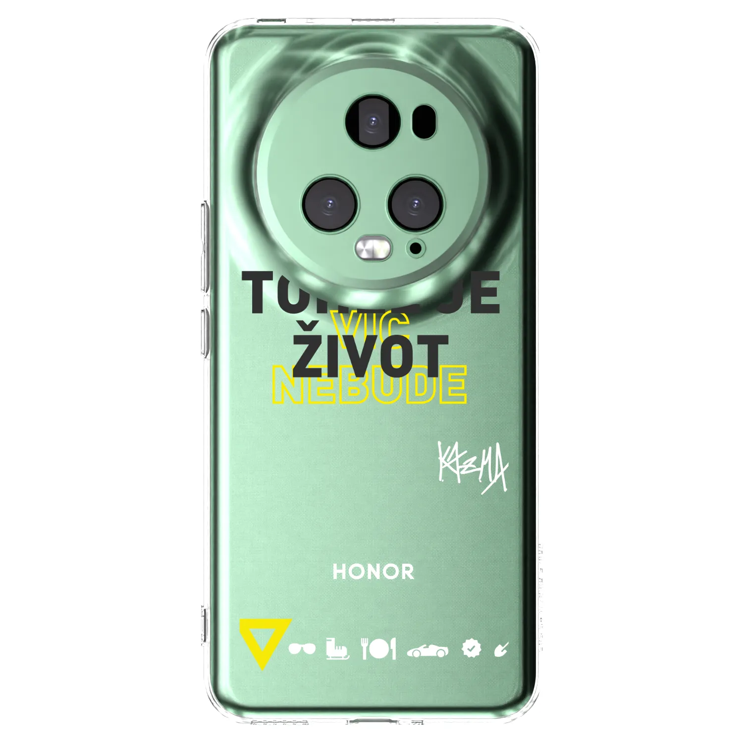 Picasee silikonový průhledný obal pro Honor Magic5 Pro - Kazma - TOHLE JE ŽIVOT A NIC VÍC NEBUDE