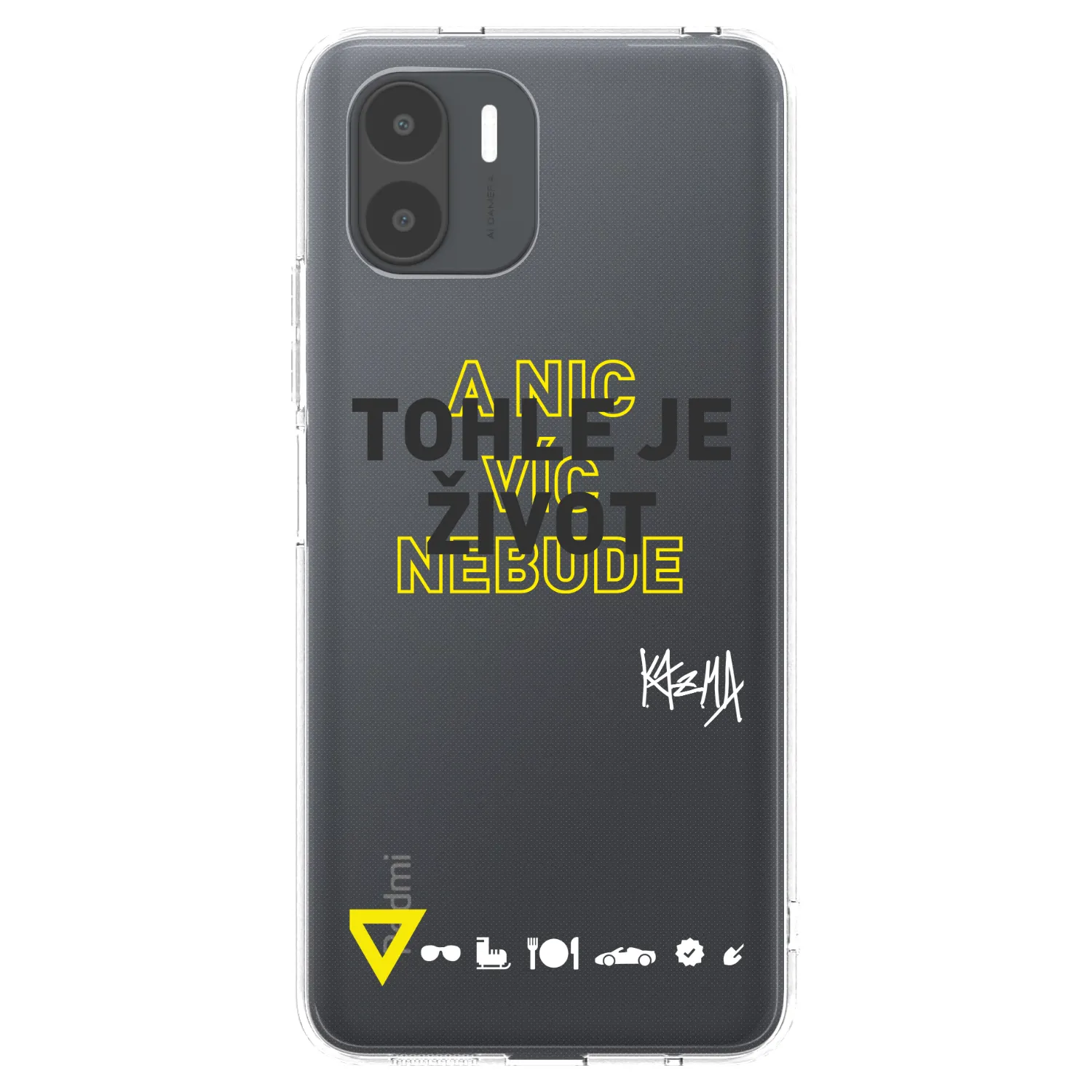 Picasee silikonový průhledný obal pro Xiaomi Redmi A2 - Kazma - TOHLE JE ŽIVOT A NIC VÍC NEBUDE