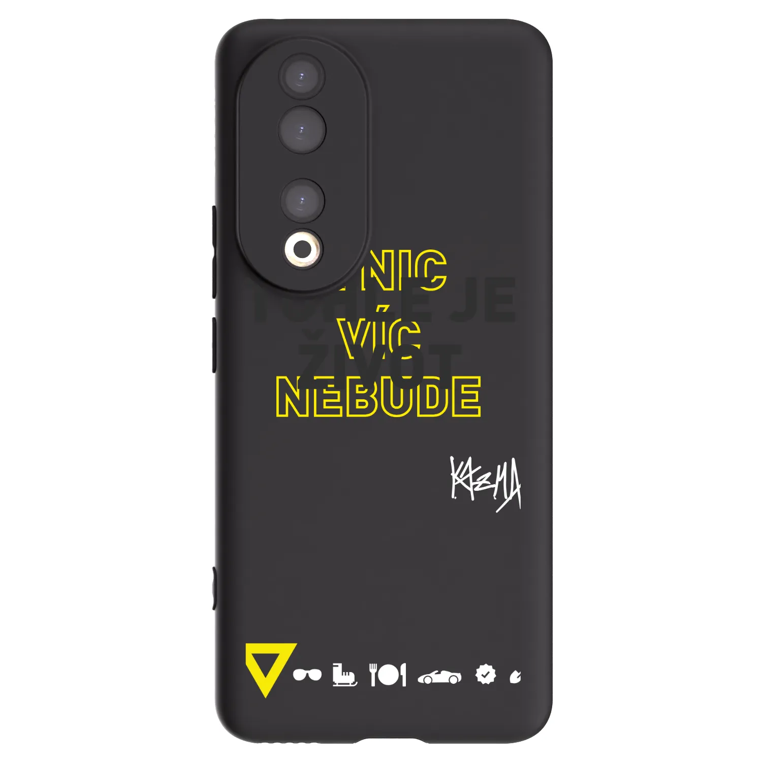 Picasee silikonový černý obal pro Honor 90 5G - Kazma - TOHLE JE ŽIVOT A NIC VÍC NEBUDE