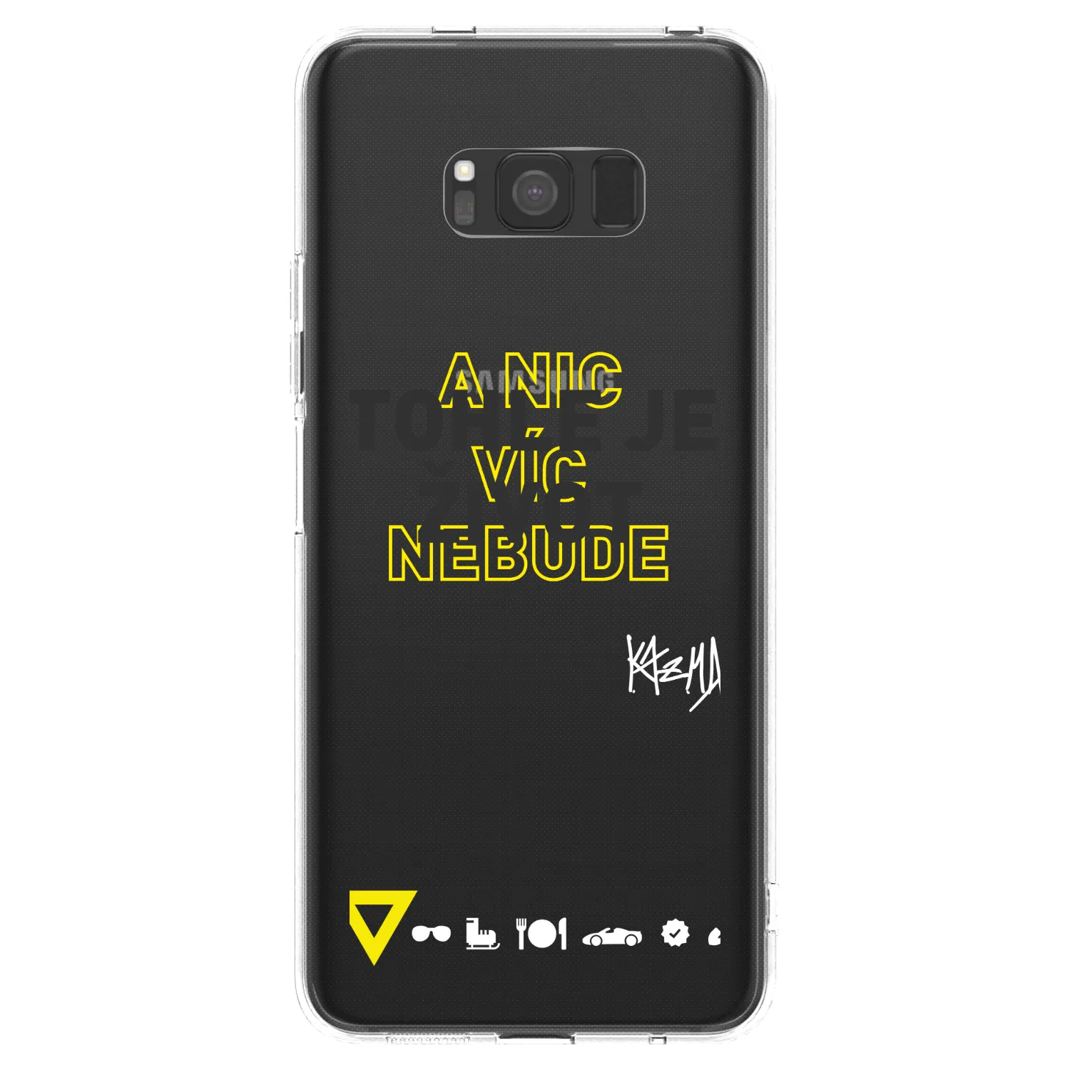 Picasee silikonový průhledný obal pro Samsung Galaxy S8 G950F - Kazma - TOHLE JE ŽIVOT A NIC VÍC NEBUDE