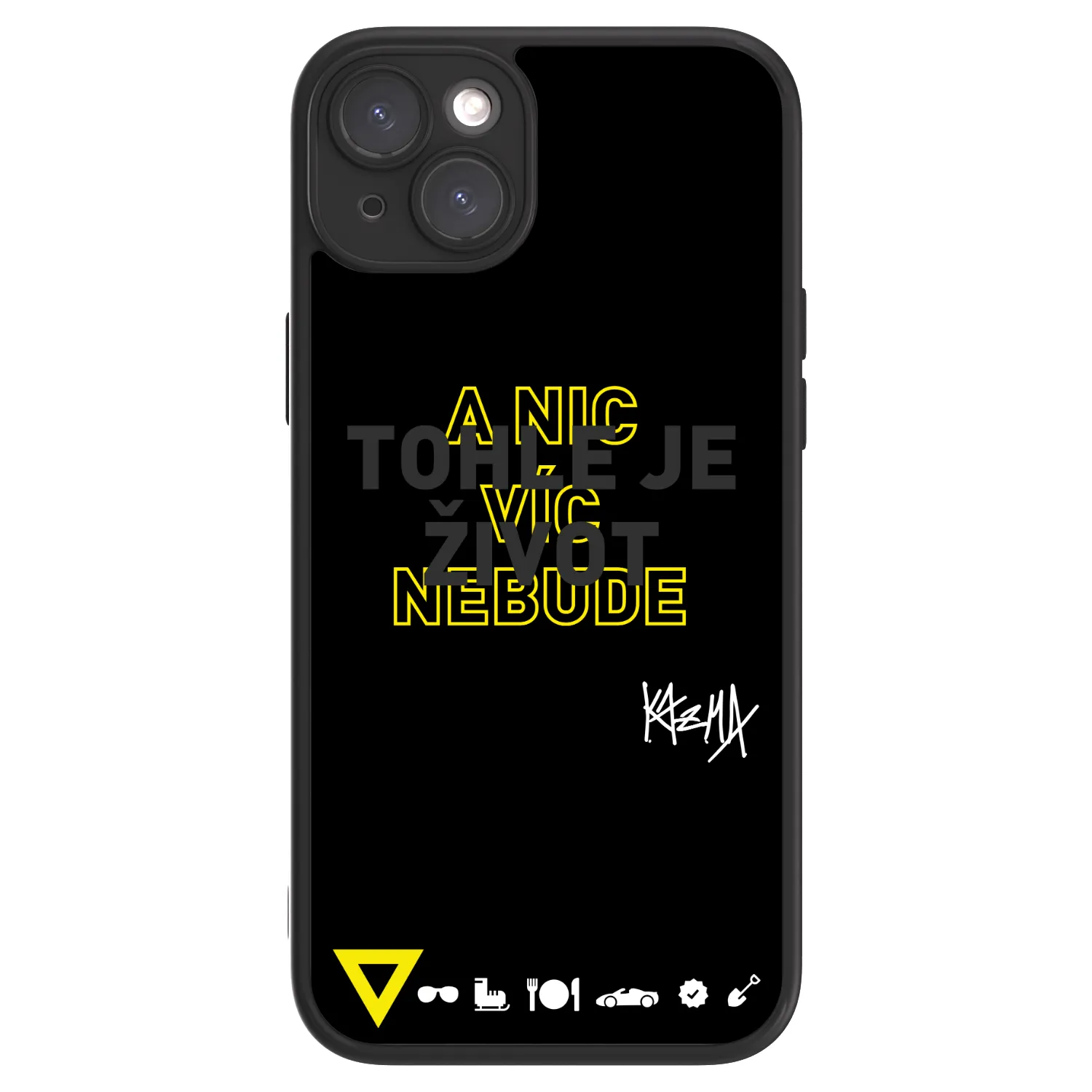 Picasee ULTIMATE CASE pro Apple iPhone 15 Plus - Kazma - TOHLE JE ŽIVOT A NIC VÍC NEBUDE