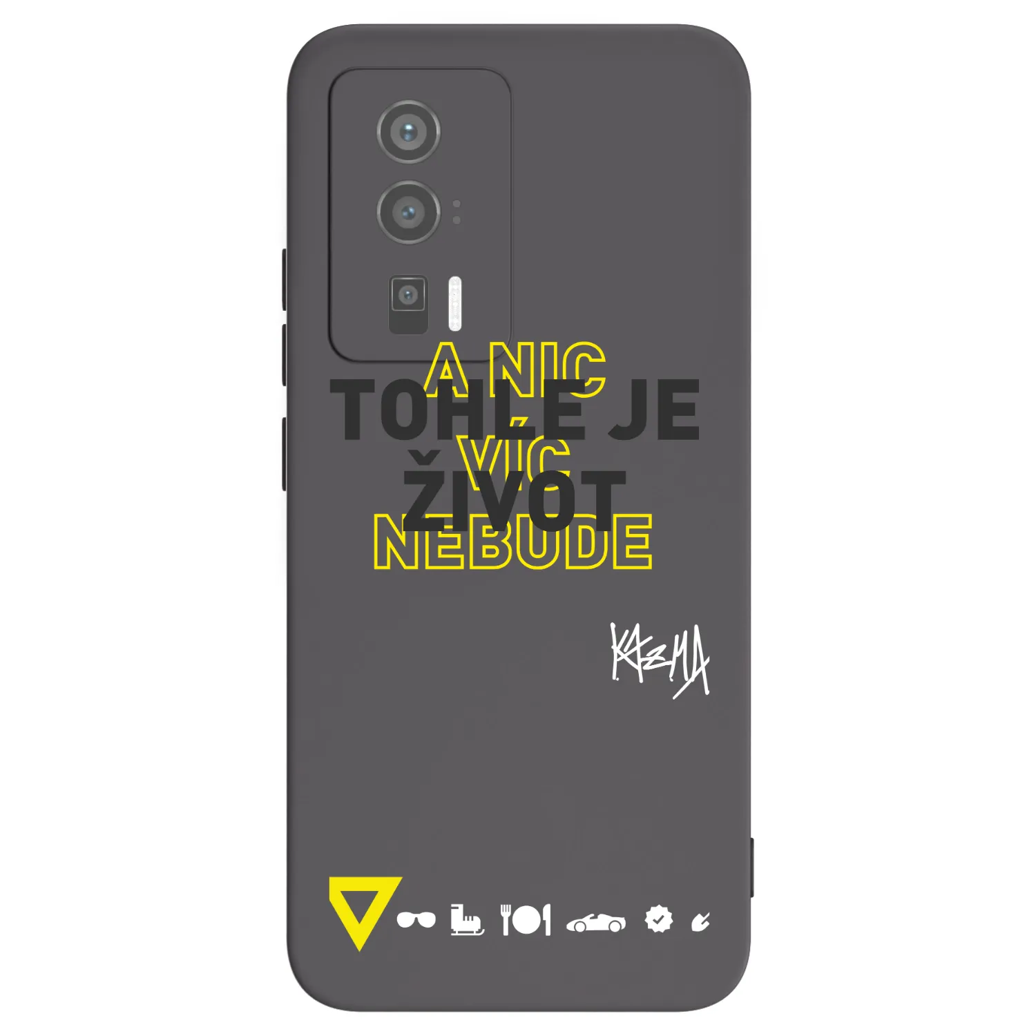 Picasee silikonový černý obal pro Xiaomi Poco F5 Pro 5G - Kazma - TOHLE JE ŽIVOT A NIC VÍC NEBUDE