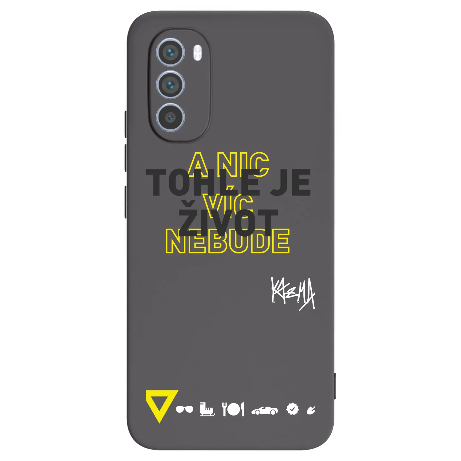 Picasee silikonový černý obal pro Motorola Moto G62 - Kazma - TOHLE JE ŽIVOT A NIC VÍC NEBUDE