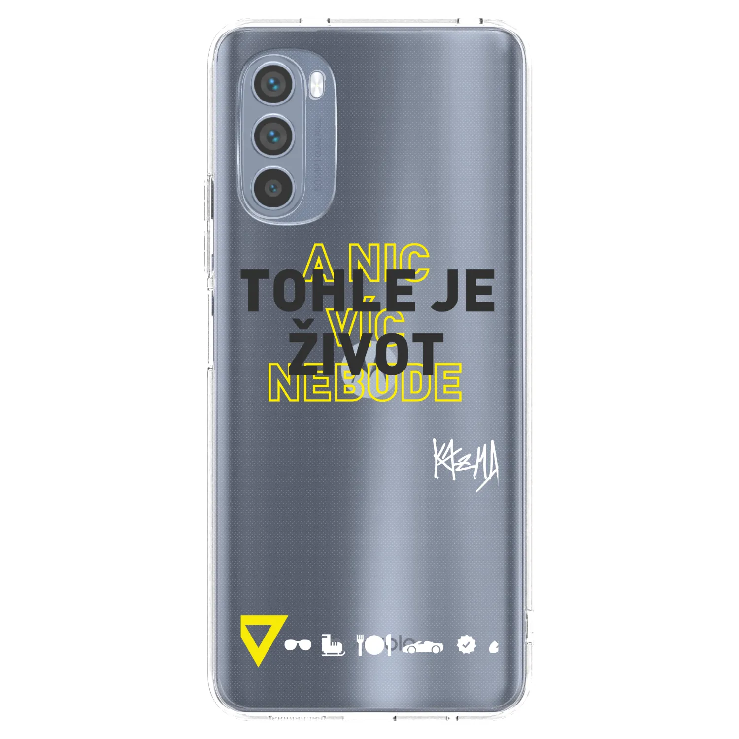 Picasee silikonový průhledný obal pro Motorola Moto G62 - Kazma - TOHLE JE ŽIVOT A NIC VÍC NEBUDE