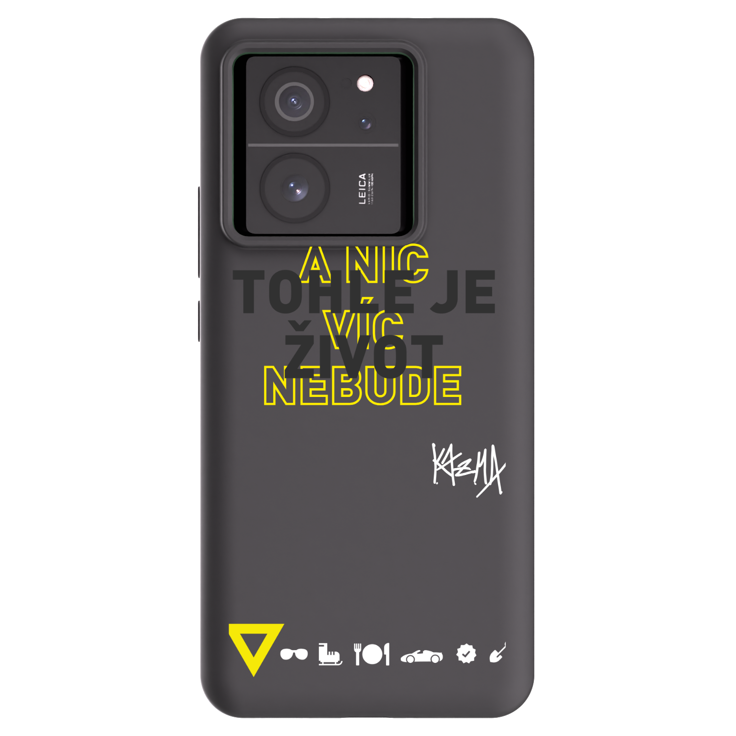 Picasee silikonový černý obal pro Xiaomi 13T - Kazma - TOHLE JE ŽIVOT A NIC VÍC NEBUDE