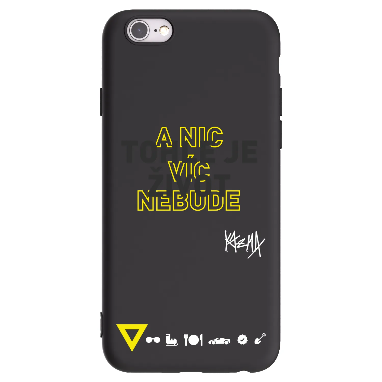 Picasee silikonový černý obal pro Apple iPhone 6/6S - Kazma - TOHLE JE ŽIVOT A NIC VÍC NEBUDE
