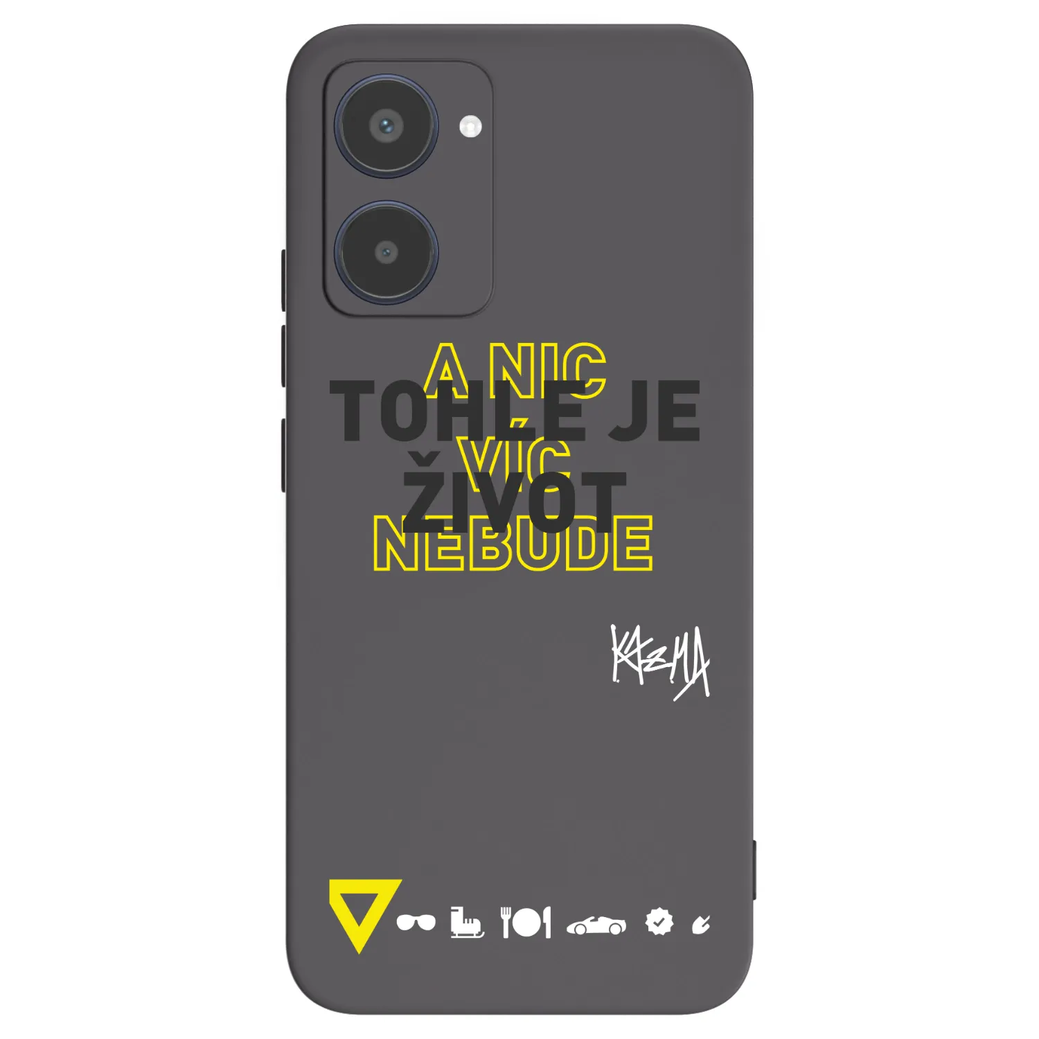 Picasee silikonový černý obal pro Realme 10 4G - Kazma - TOHLE JE ŽIVOT A NIC VÍC NEBUDE