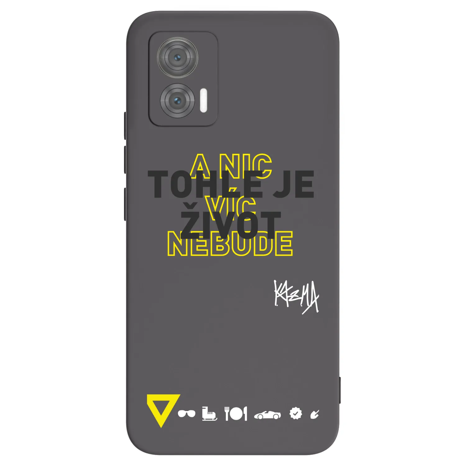 Picasee silikonový černý obal pro Motorola Edge 30 Neo - Kazma - TOHLE JE ŽIVOT A NIC VÍC NEBUDE