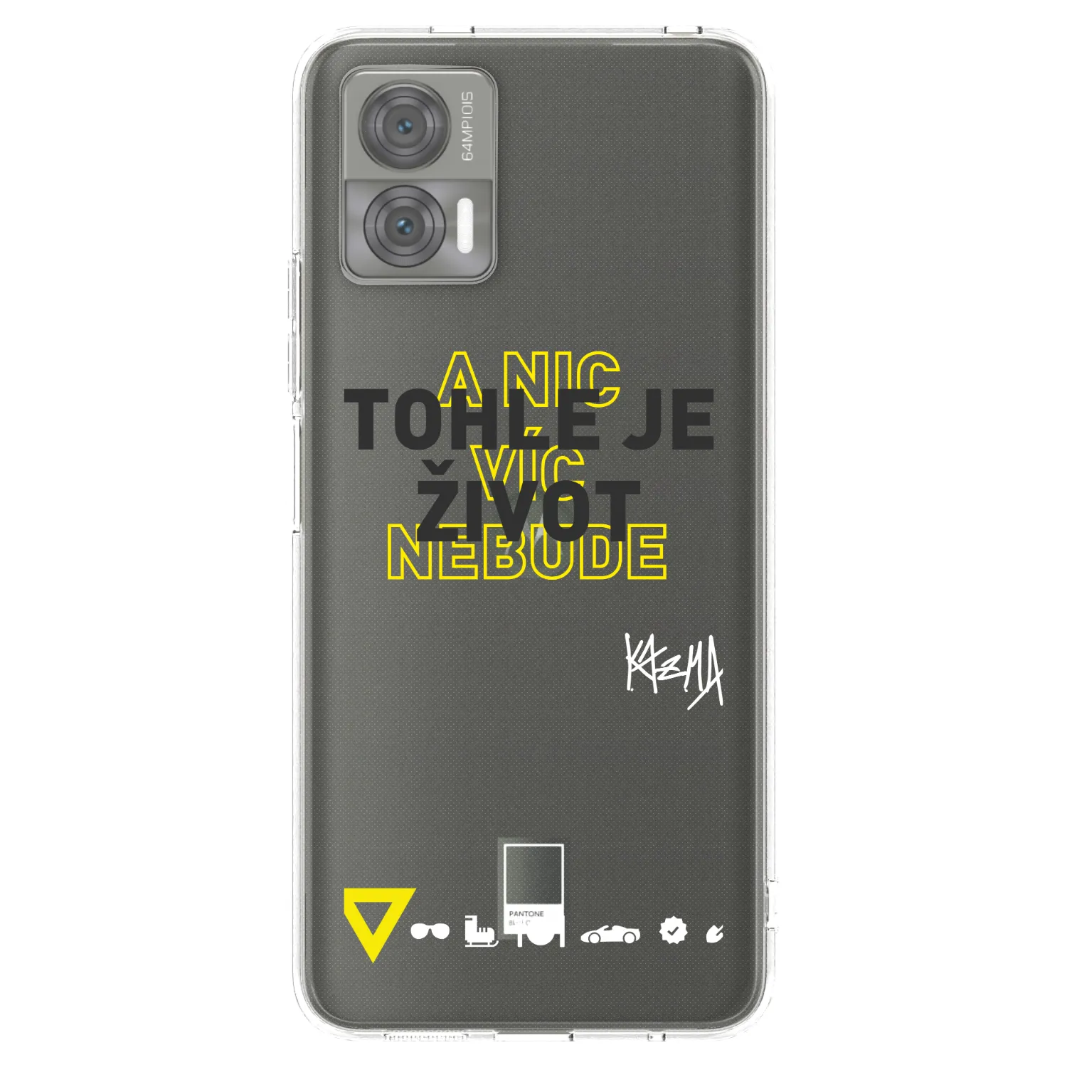 Picasee silikonový průhledný obal pro Motorola Edge 30 Neo - Kazma - TOHLE JE ŽIVOT A NIC VÍC NEBUDE