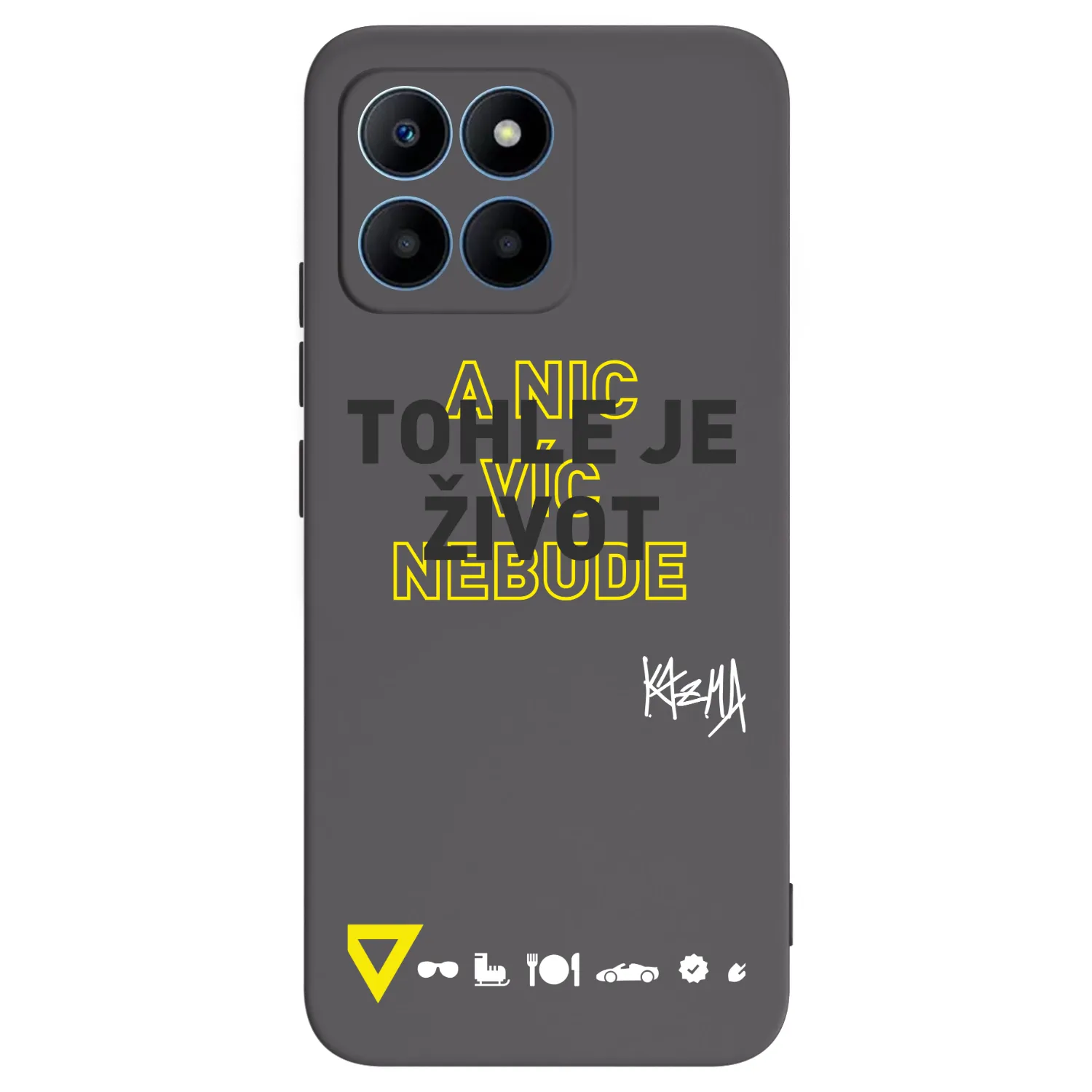 Picasee silikonový černý obal pro Honor 70 Lite - Kazma - TOHLE JE ŽIVOT A NIC VÍC NEBUDE