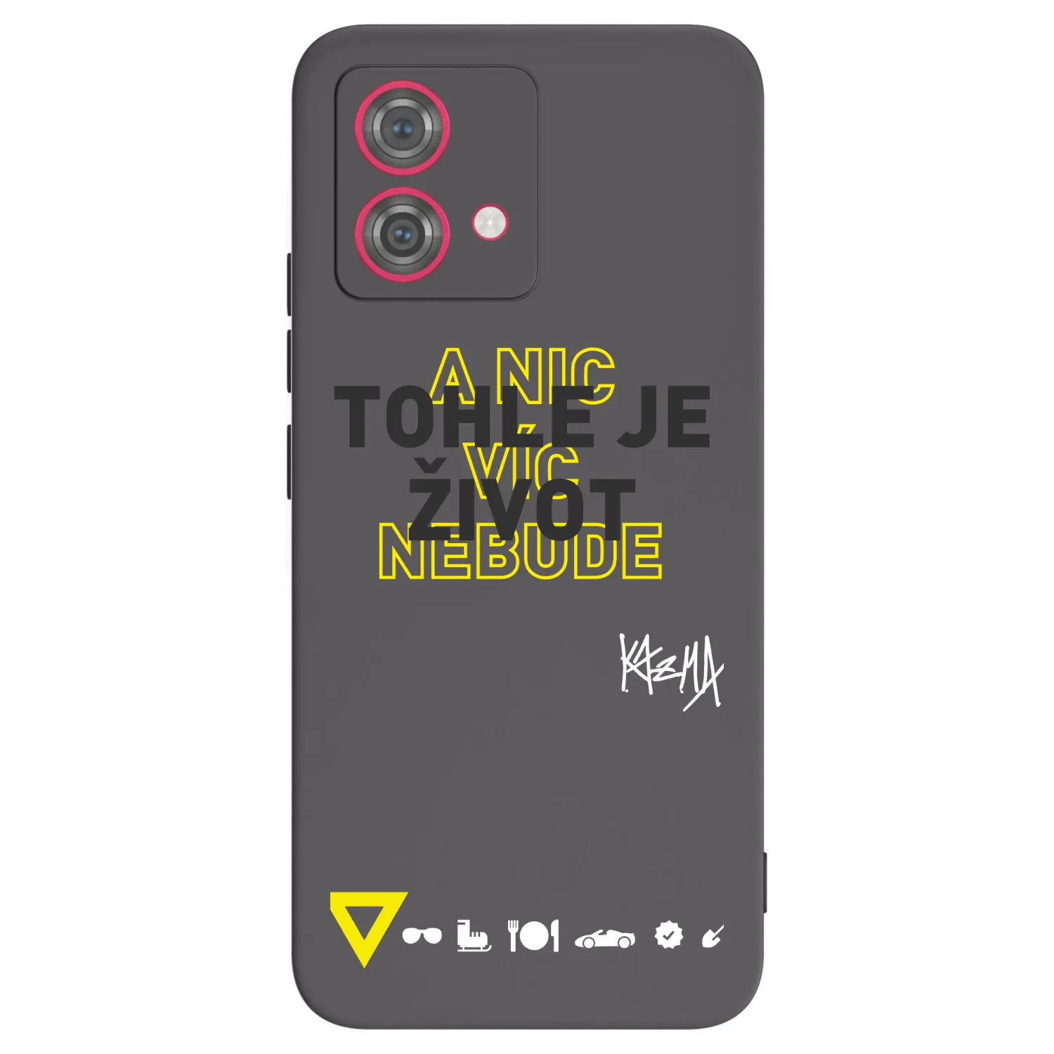 Picasee silikonový černý obal pro Motorola Moto G84 5G - Kazma - TOHLE JE ŽIVOT A NIC VÍC NEBUDE