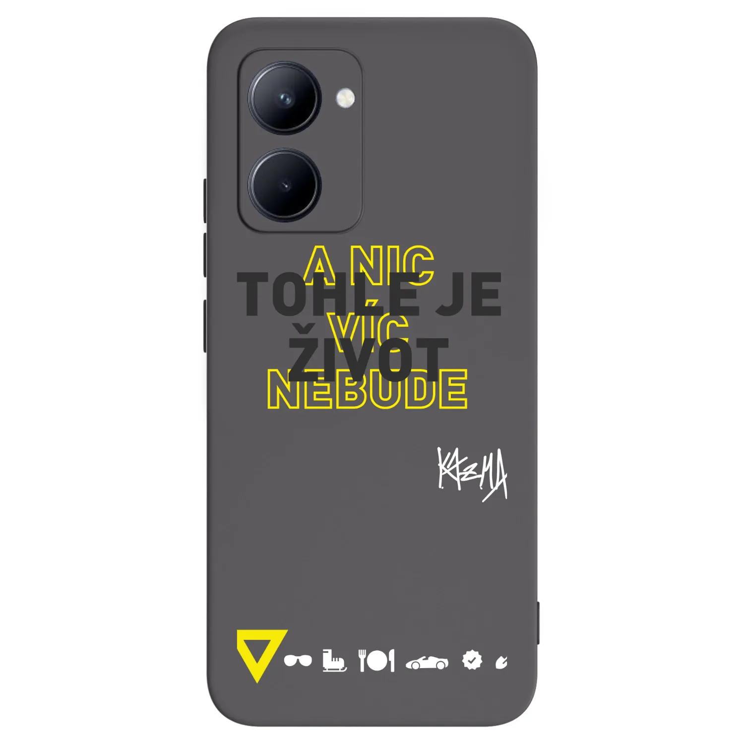 Picasee silikonový černý obal pro Realme C33 (2023) - Kazma - TOHLE JE ŽIVOT A NIC VÍC NEBUDE
