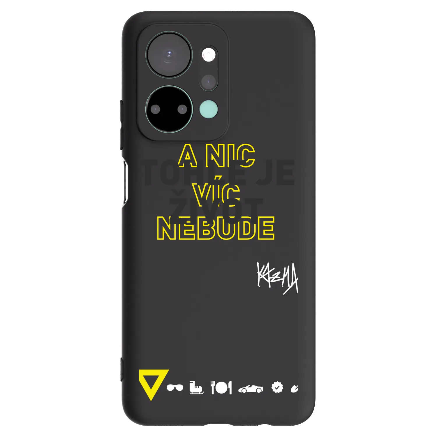Picasee silikonový černý obal pro Honor X7a - Kazma - TOHLE JE ŽIVOT A NIC VÍC NEBUDE