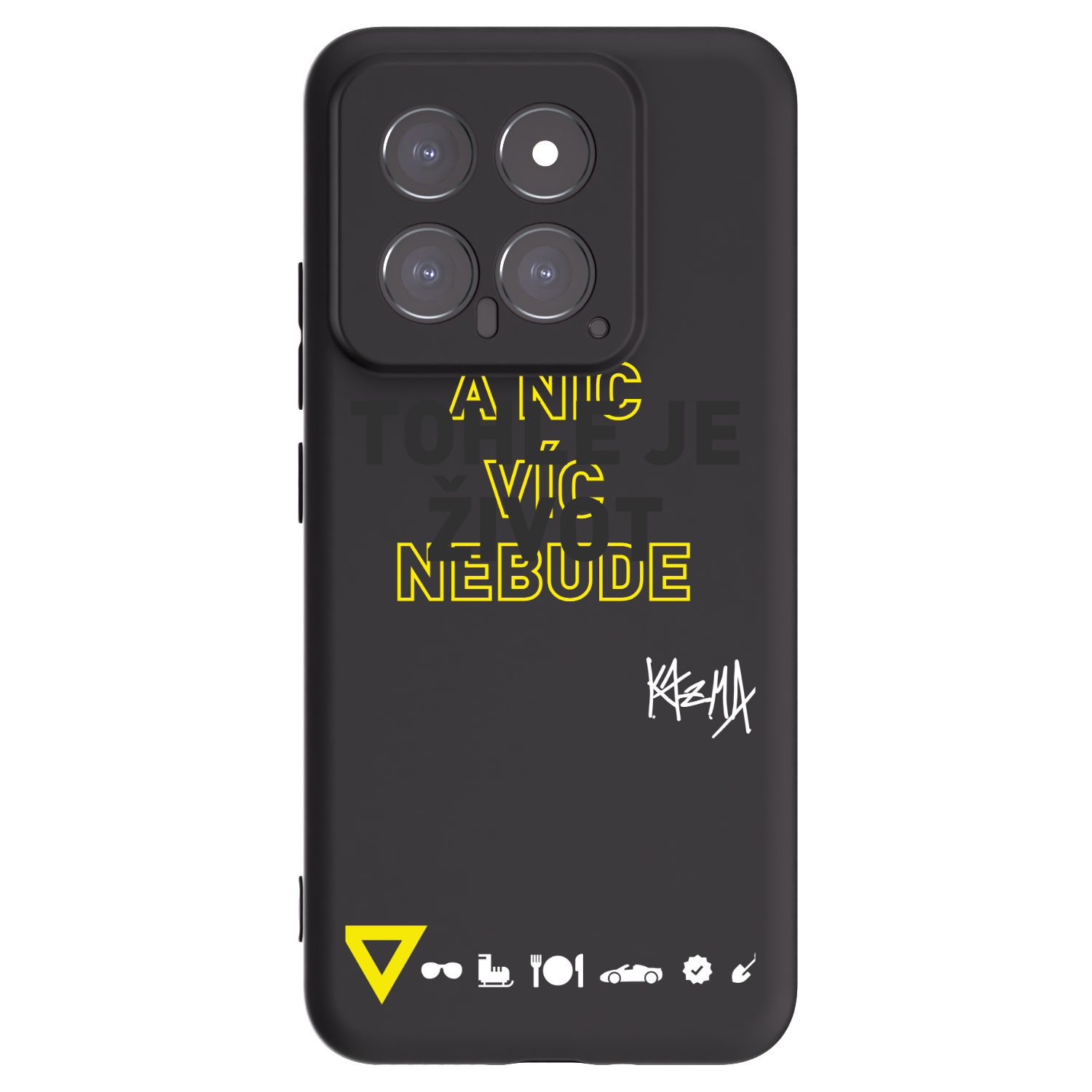 Picasee silikonový černý obal pro Xiaomi 14 - Kazma - TOHLE JE ŽIVOT A NIC VÍC NEBUDE