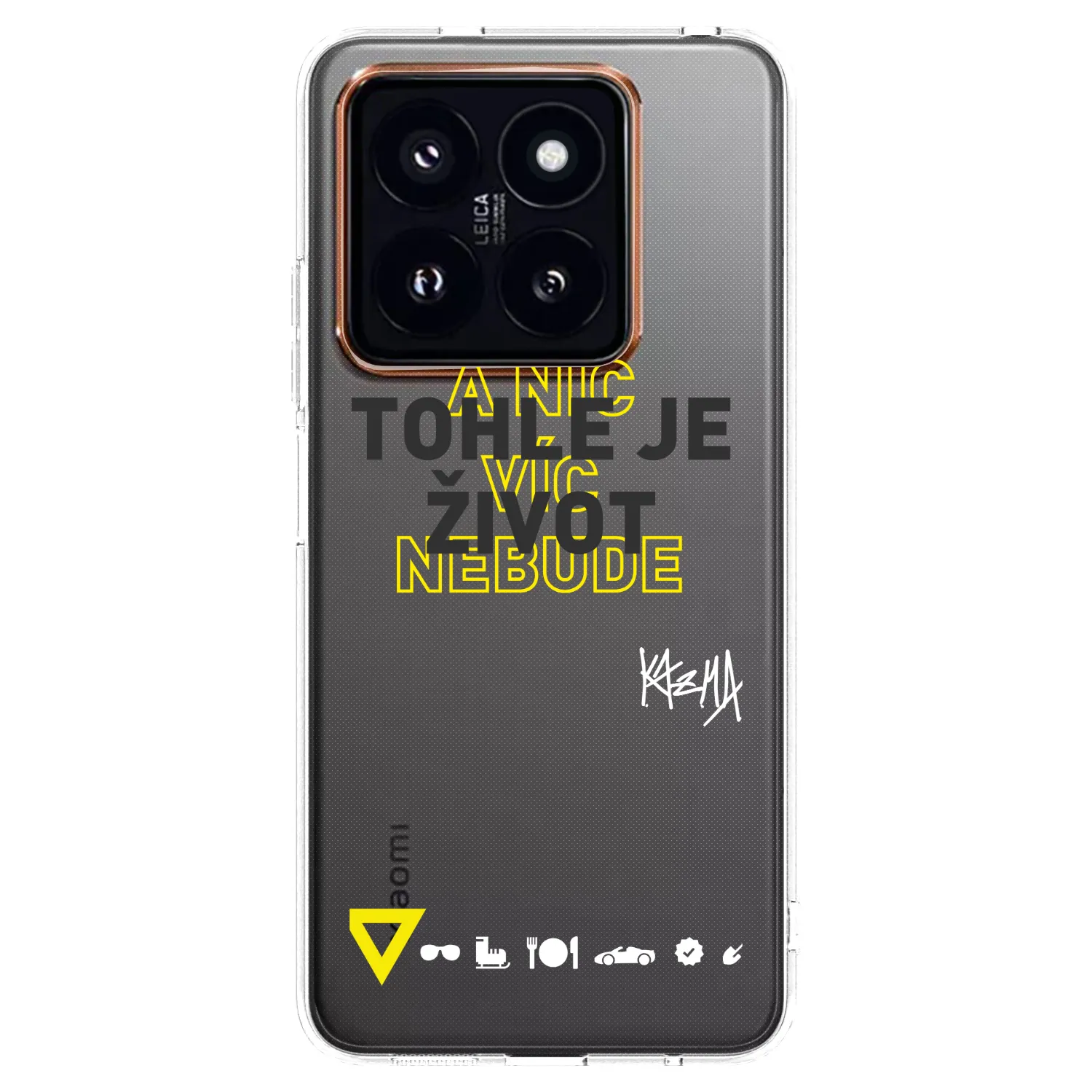 Picasee silikonový průhledný obal pro Xiaomi 14 Pro - Kazma - TOHLE JE ŽIVOT A NIC VÍC NEBUDE