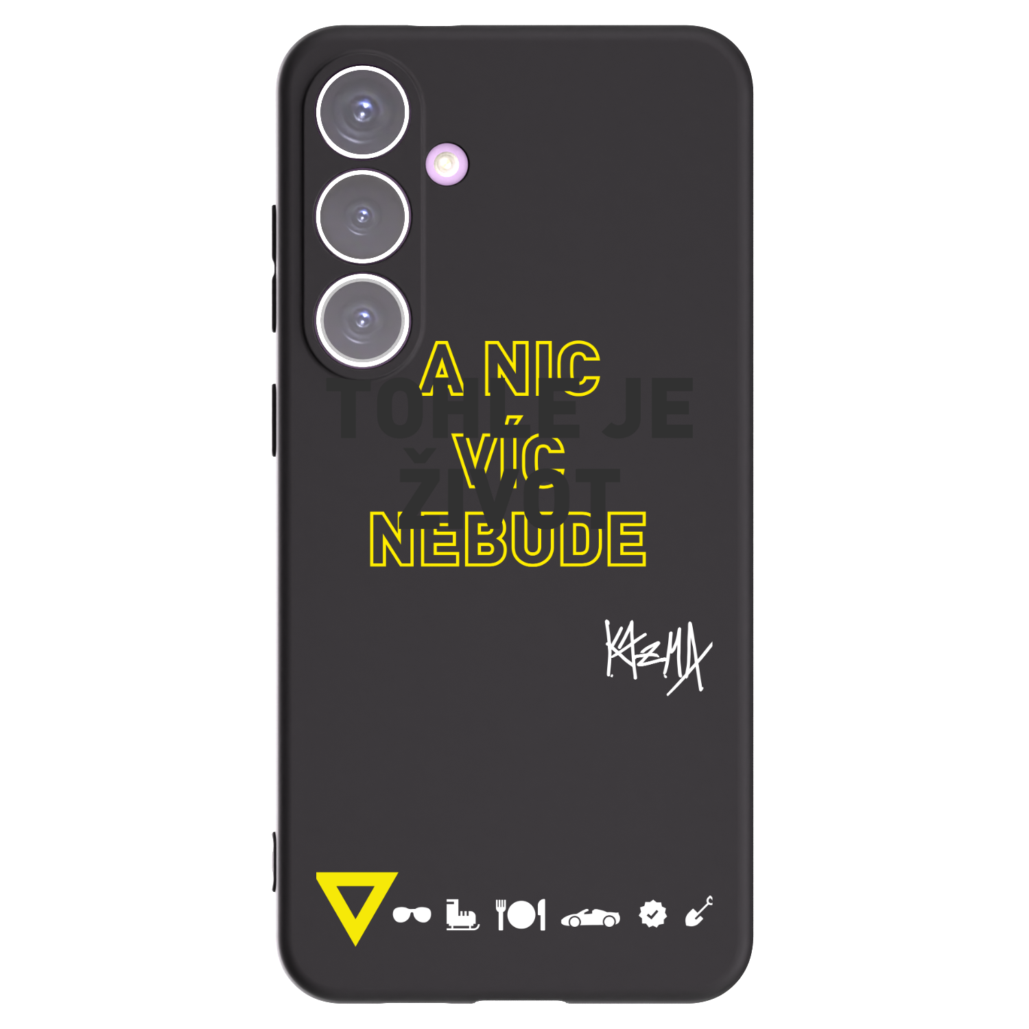 Picasee silikonový černý obal pro Samsung Galaxy S24+ S926B 5G - Kazma - TOHLE JE ŽIVOT A NIC VÍC NEBUDE