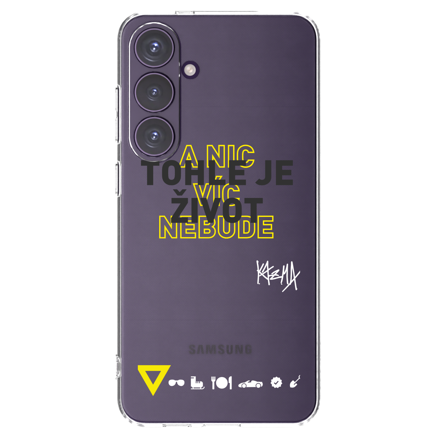 Picasee silikonový průhledný obal pro Samsung Galaxy S24+ S926B 5G - Kazma - TOHLE JE ŽIVOT A NIC VÍC NEBUDE