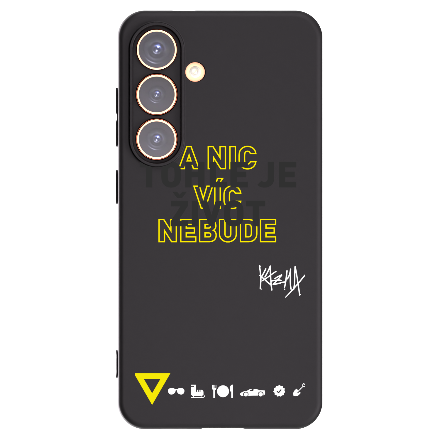 Picasee silikonový černý obal pro Samsung Galaxy S24 S921B 5G - Kazma - TOHLE JE ŽIVOT A NIC VÍC NEBUDE