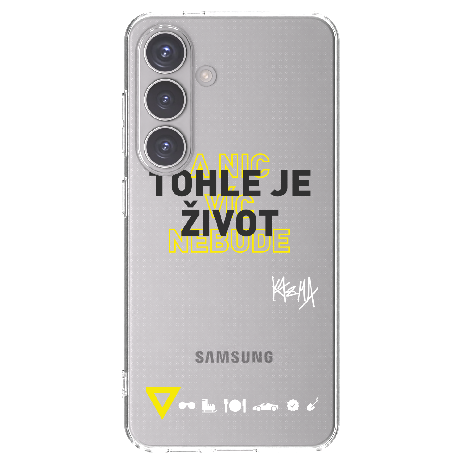 Picasee silikonový průhledný obal pro Samsung Galaxy S24 S921B 5G - Kazma - TOHLE JE ŽIVOT A NIC VÍC NEBUDE