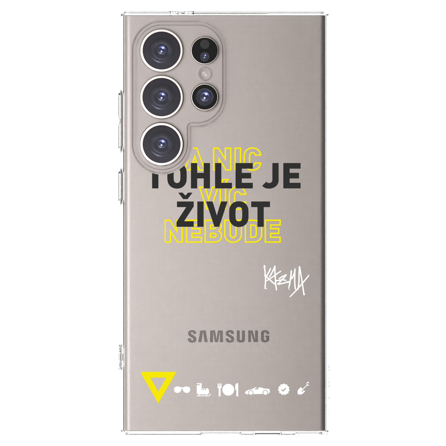 Picasee silikonový průhledný obal pro Samsung Galaxy S24 Ultra S928B 5G - Kazma - TOHLE JE ŽIVOT A NIC VÍC NEBUDE