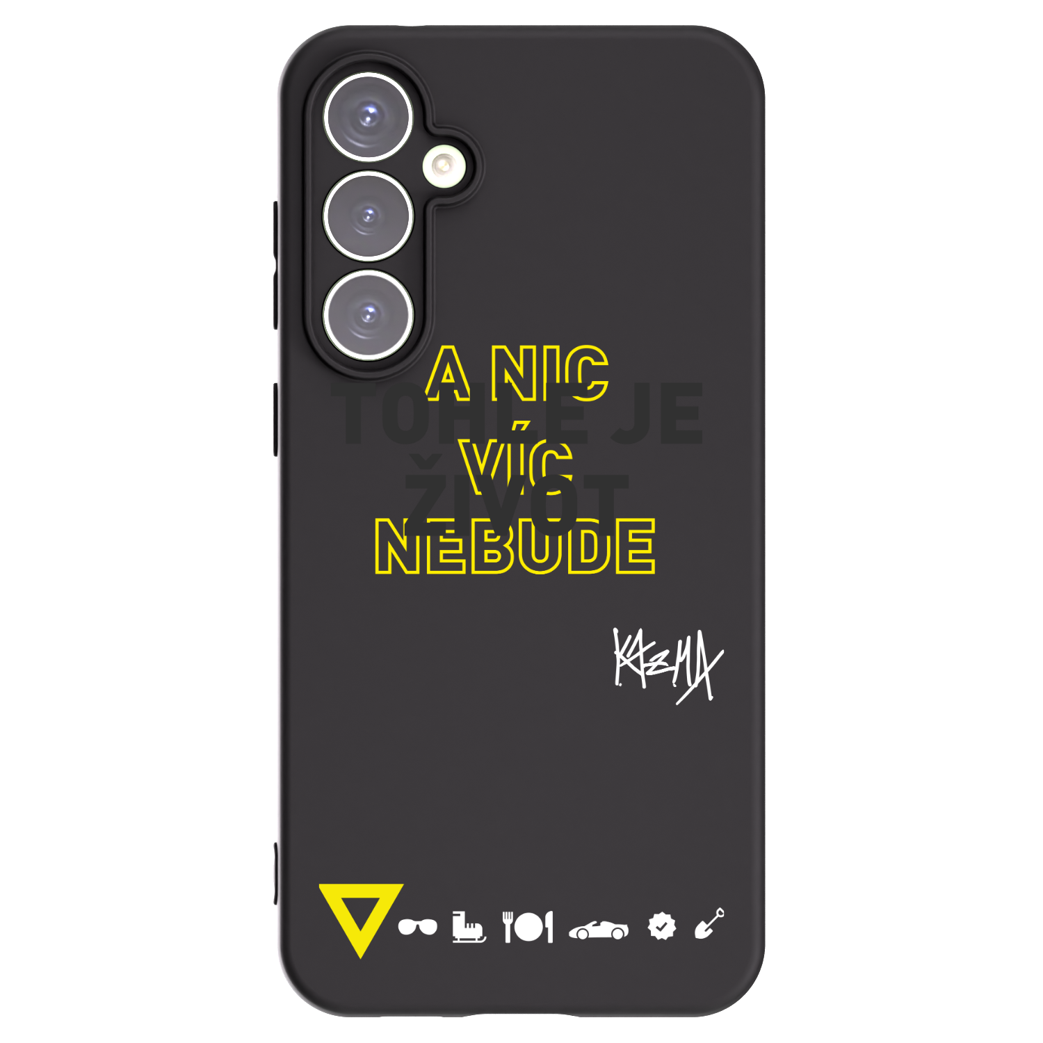 Picasee silikonový černý obal pro Samsung Galaxy S23 FE S711B - Kazma - TOHLE JE ŽIVOT A NIC VÍC NEBUDE