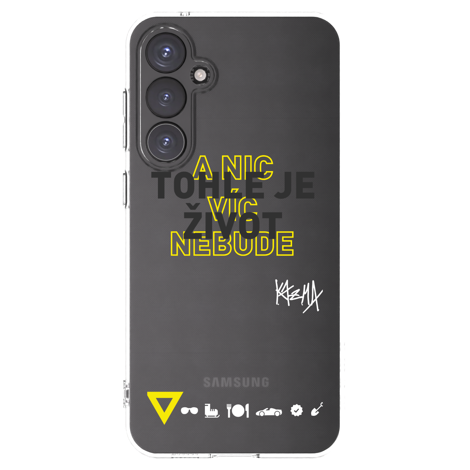 Picasee silikonový průhledný obal pro Samsung Galaxy S23 FE S711B - Kazma - TOHLE JE ŽIVOT A NIC VÍC NEBUDE