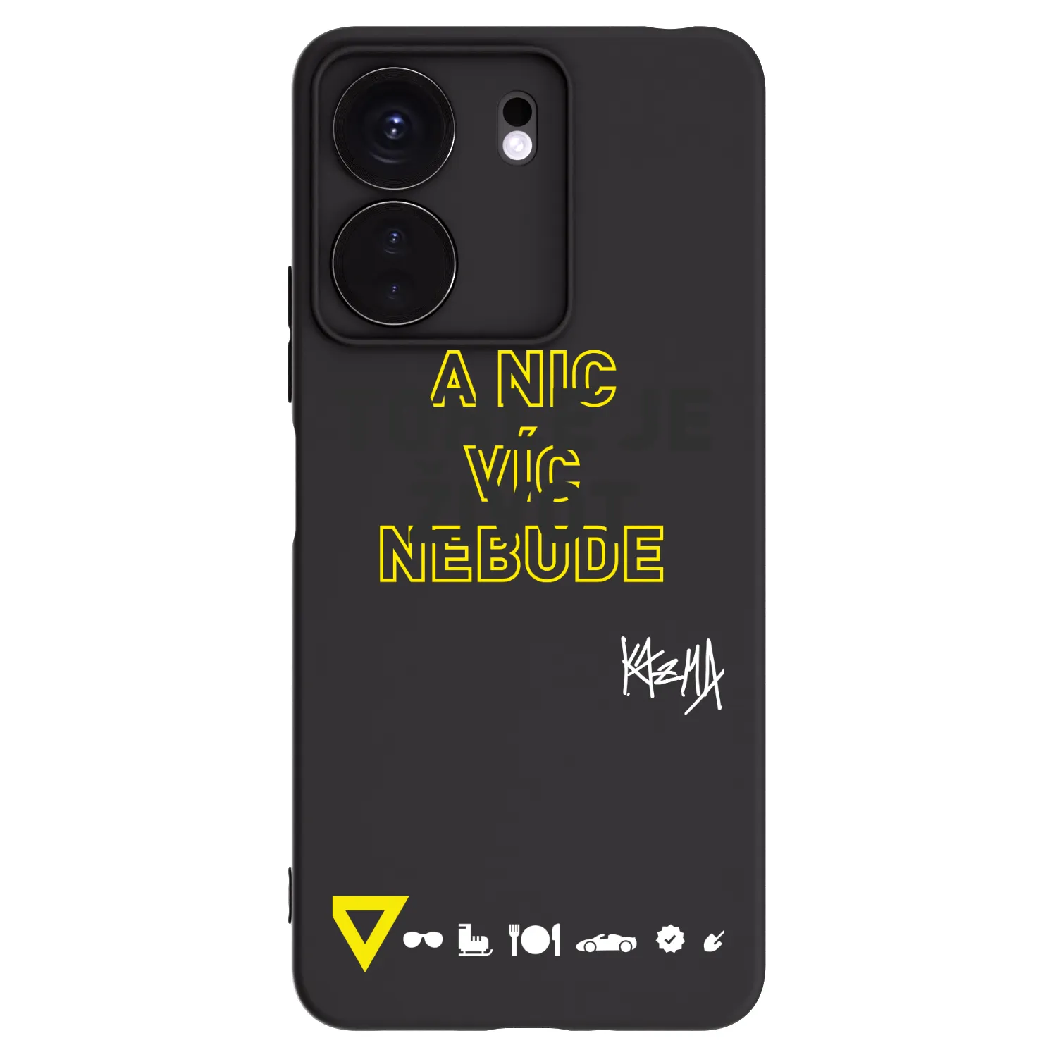 Picasee silikonový černý obal pro Xiaomi Redmi 13C 4G - Kazma - TOHLE JE ŽIVOT A NIC VÍC NEBUDE